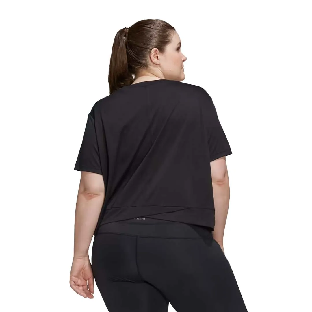 adidas - Women's Aeroready Studio Loose Crop T-Shirt (Plus Size) (HI5984)