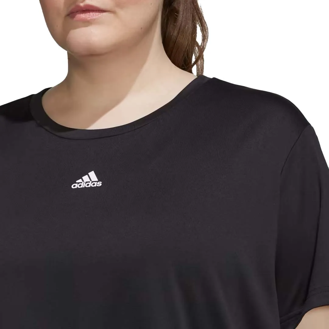 adidas - Women's Aeroready Studio Loose Crop T-Shirt (Plus Size) (HI5984)