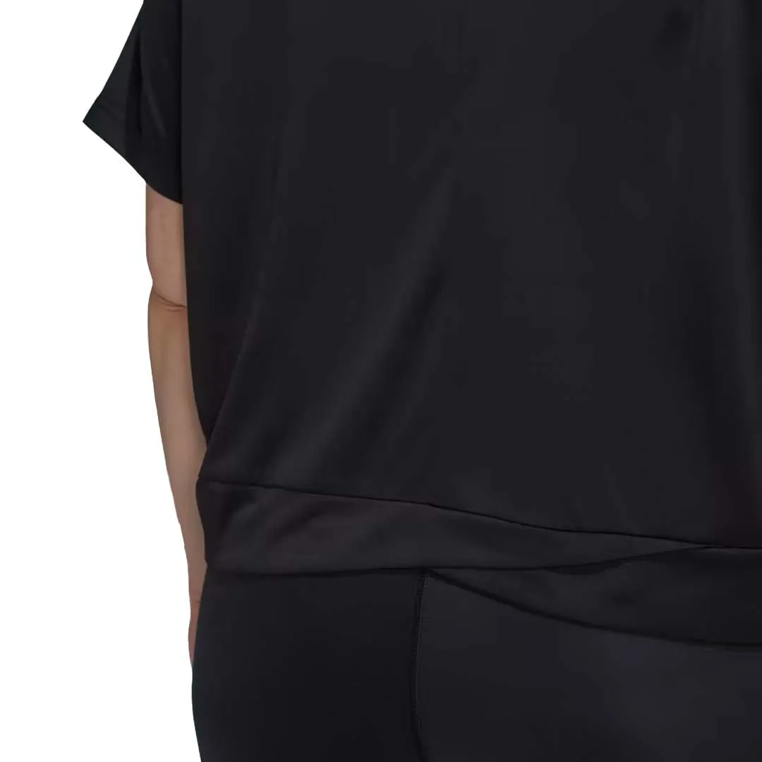 adidas - Women's Aeroready Studio Loose Crop T-Shirt (Plus Size) (HI5984)
