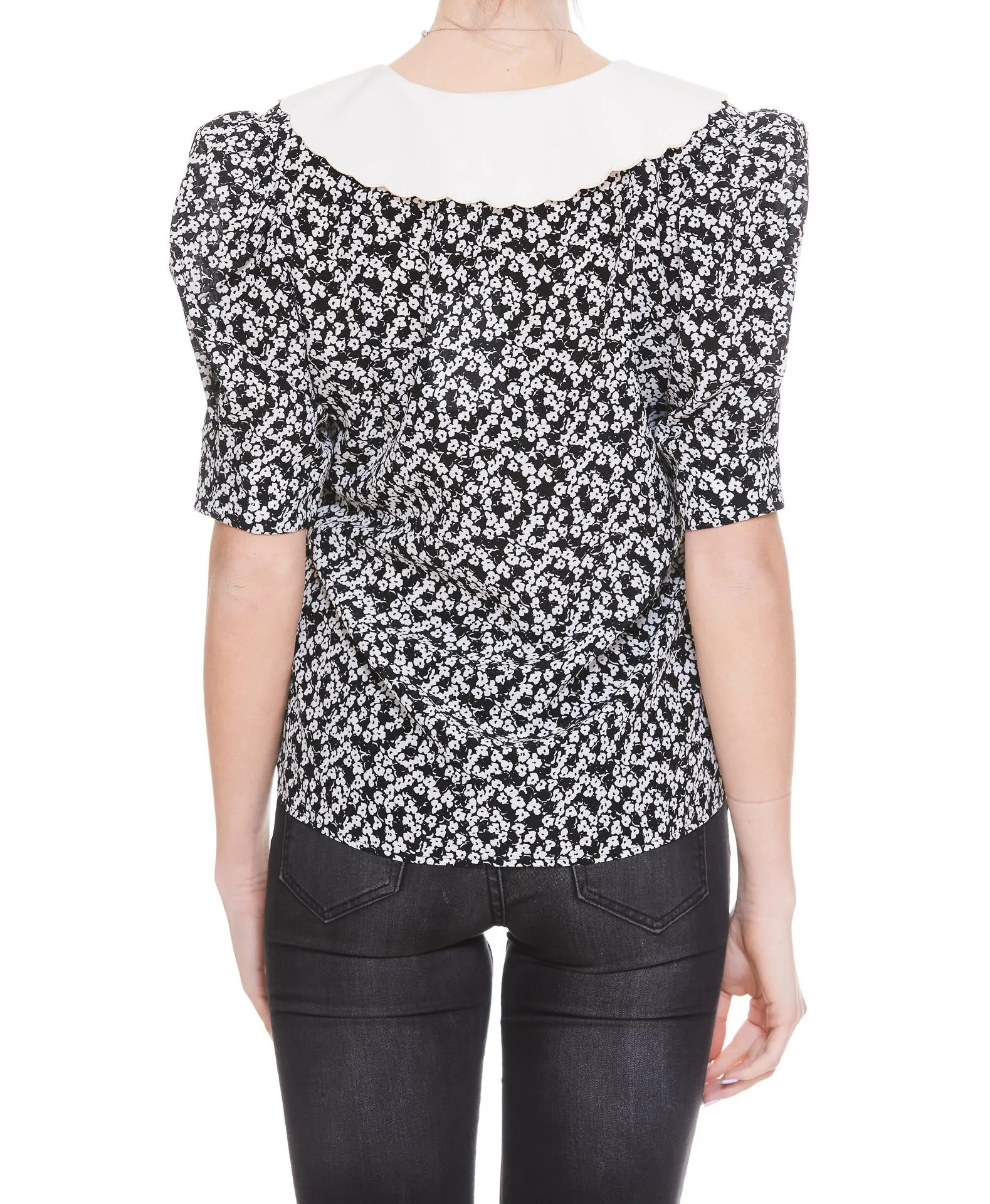 Alessandra Rich Floral Print Blouse