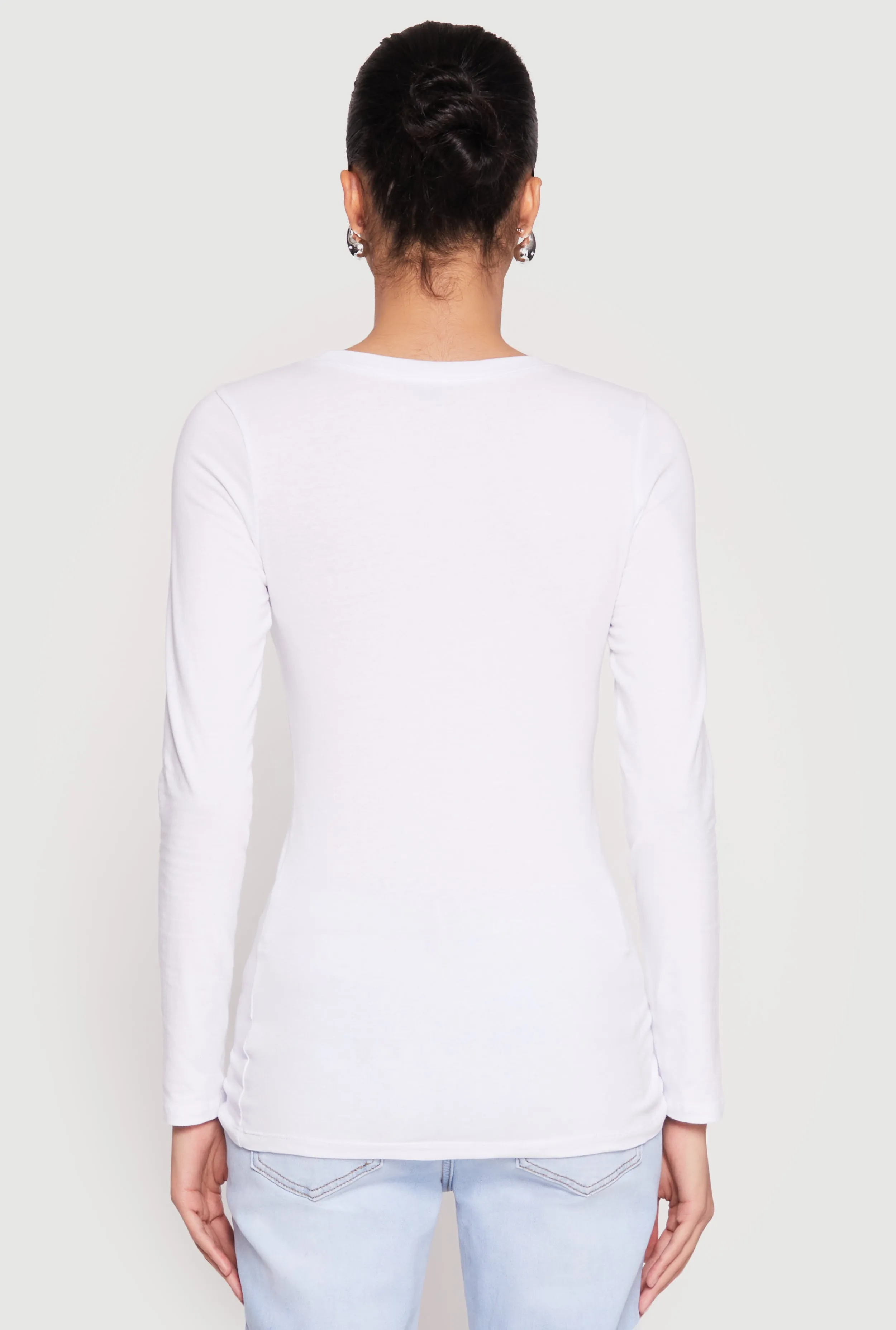 Basic Long Sleeve Crew Neck T Shirt