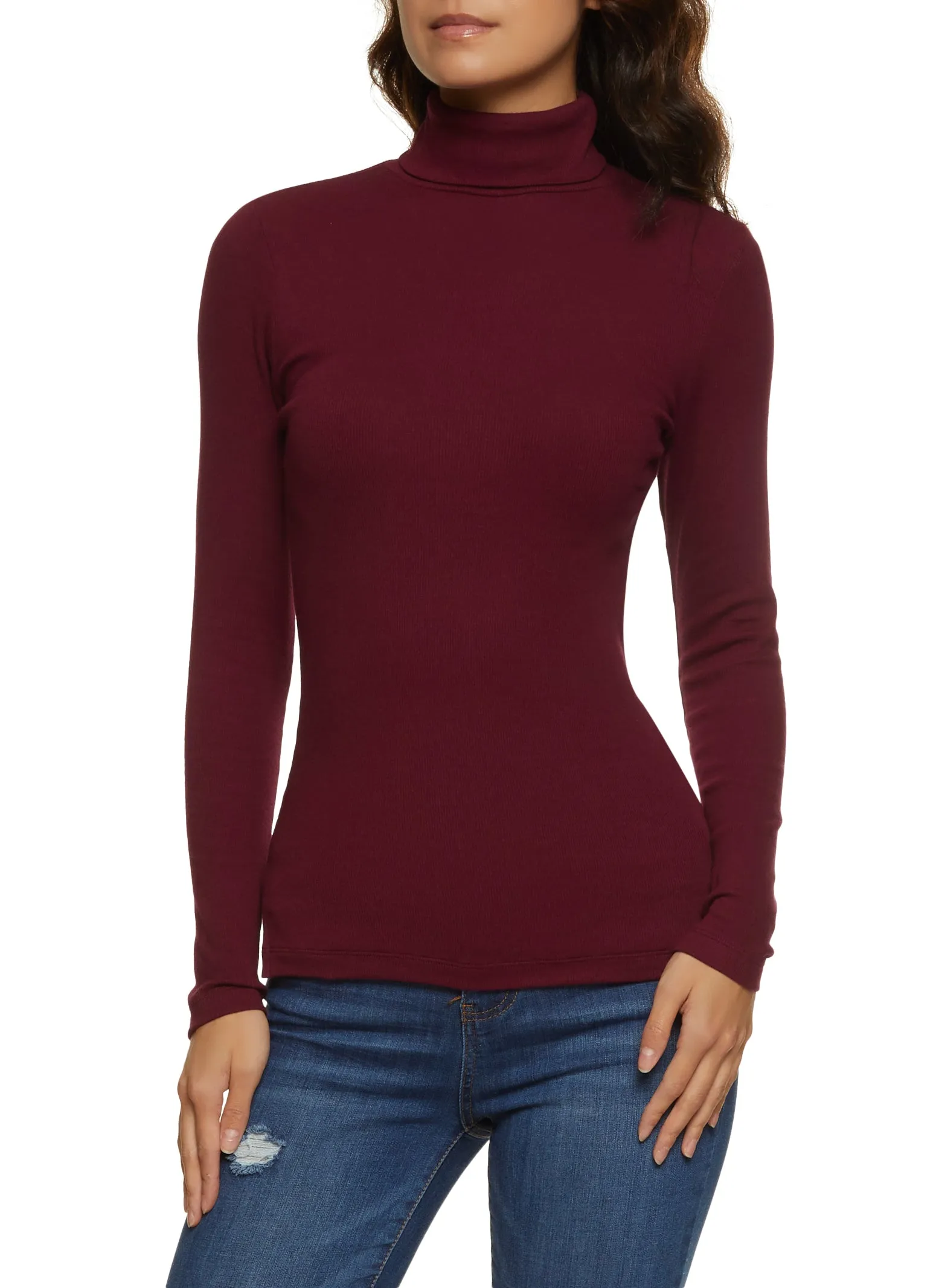 Basic Turtleneck Long Sleeve Top
