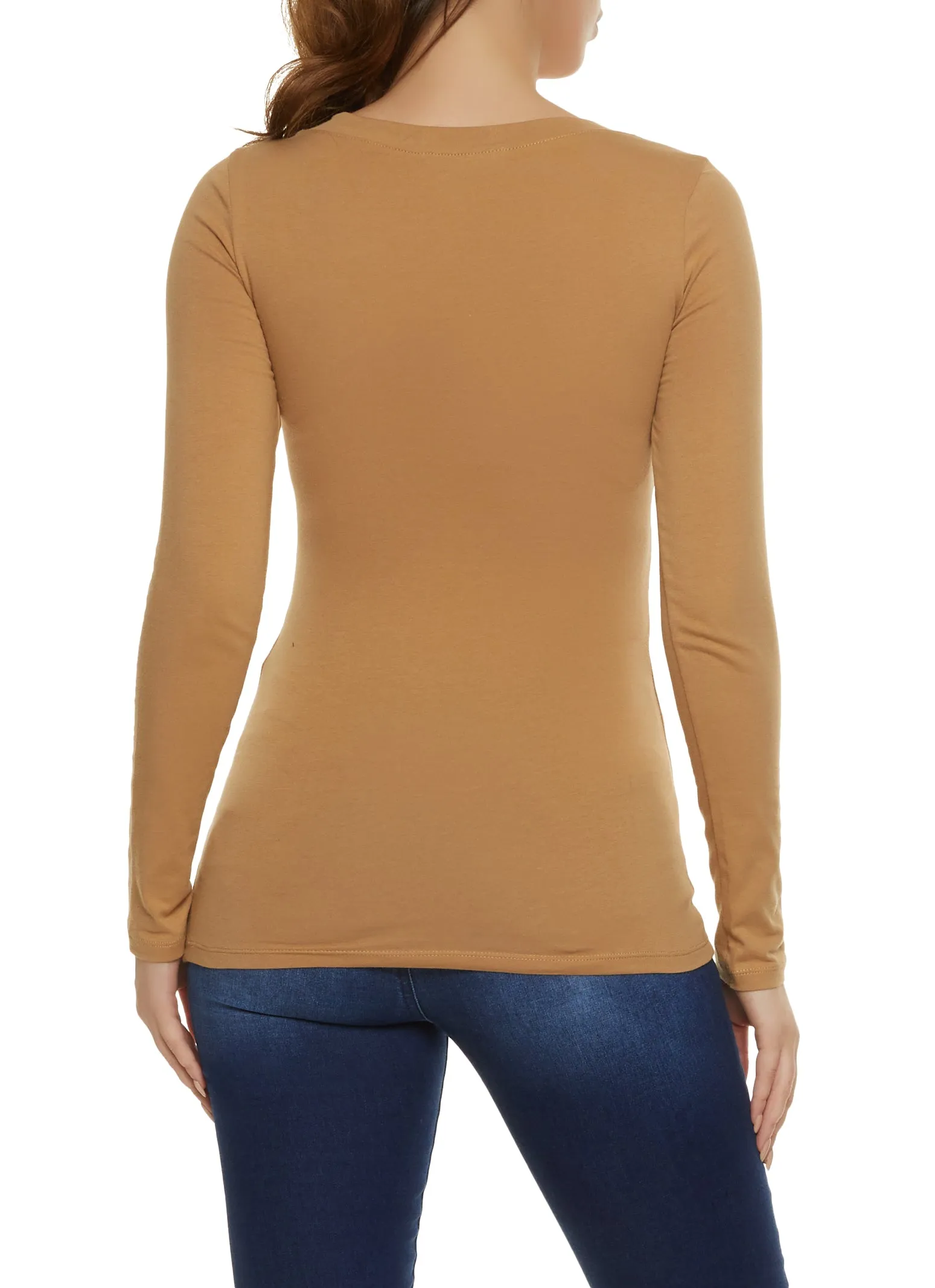 Basic V Neck Long Sleeve Top