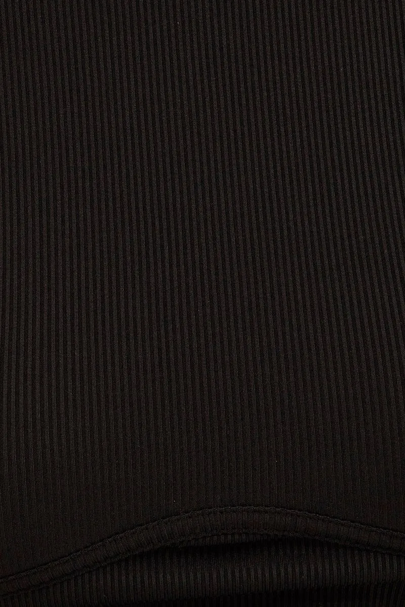 Black Basic Jersey Top