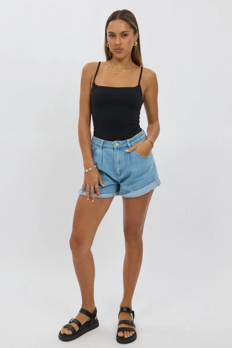 Black Bodysuit Sleeveless Supersoft