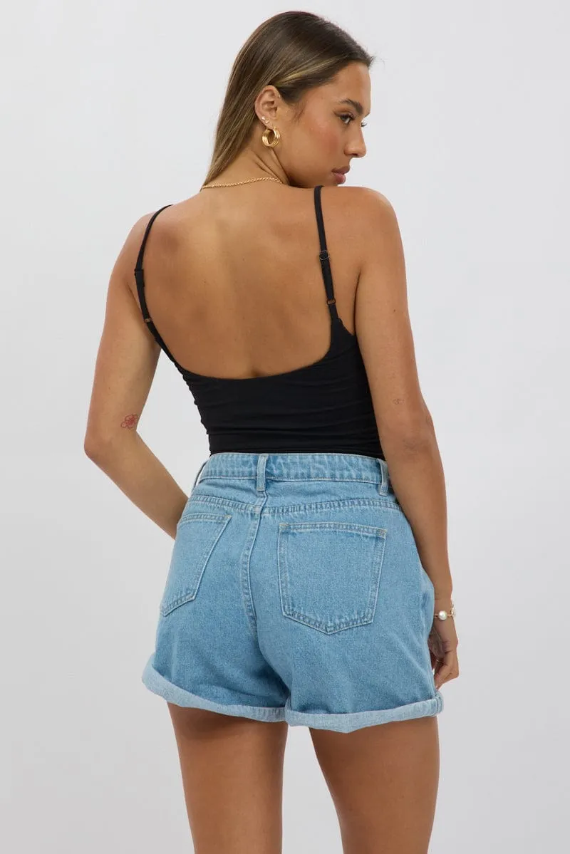 Black Bodysuit Sleeveless Supersoft