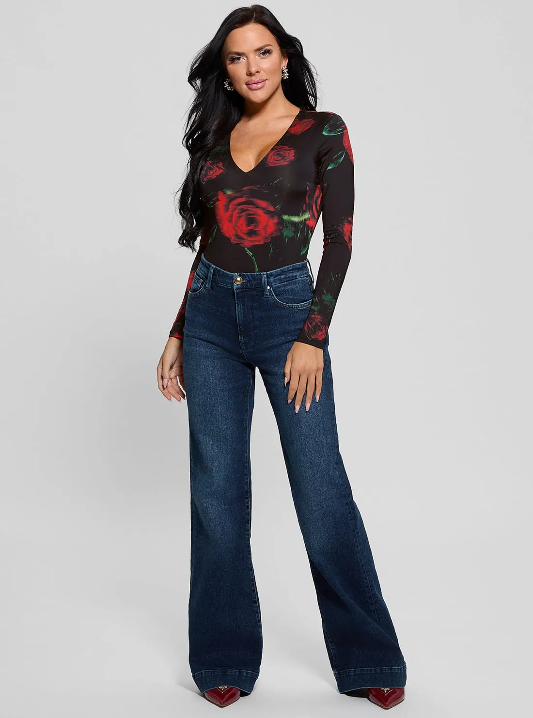 Black Floral Bianca Bodysuit
