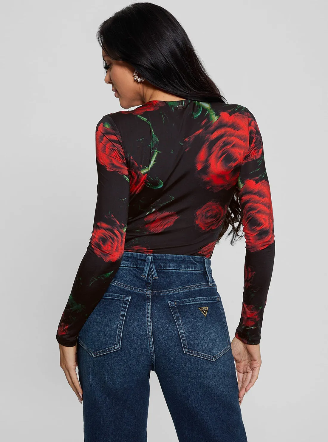Black Floral Bianca Bodysuit