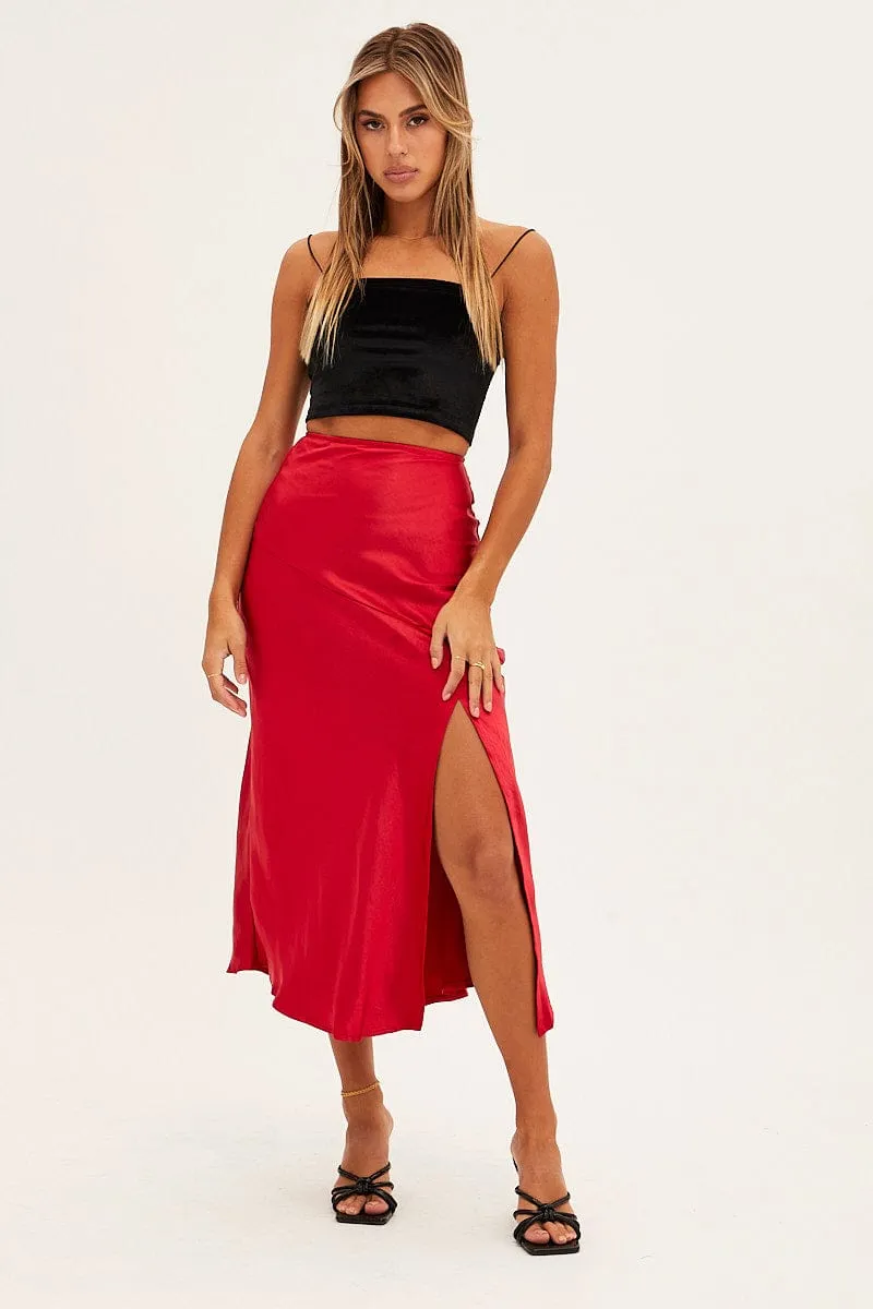 Black Velour Singlet Lounge Crop Top