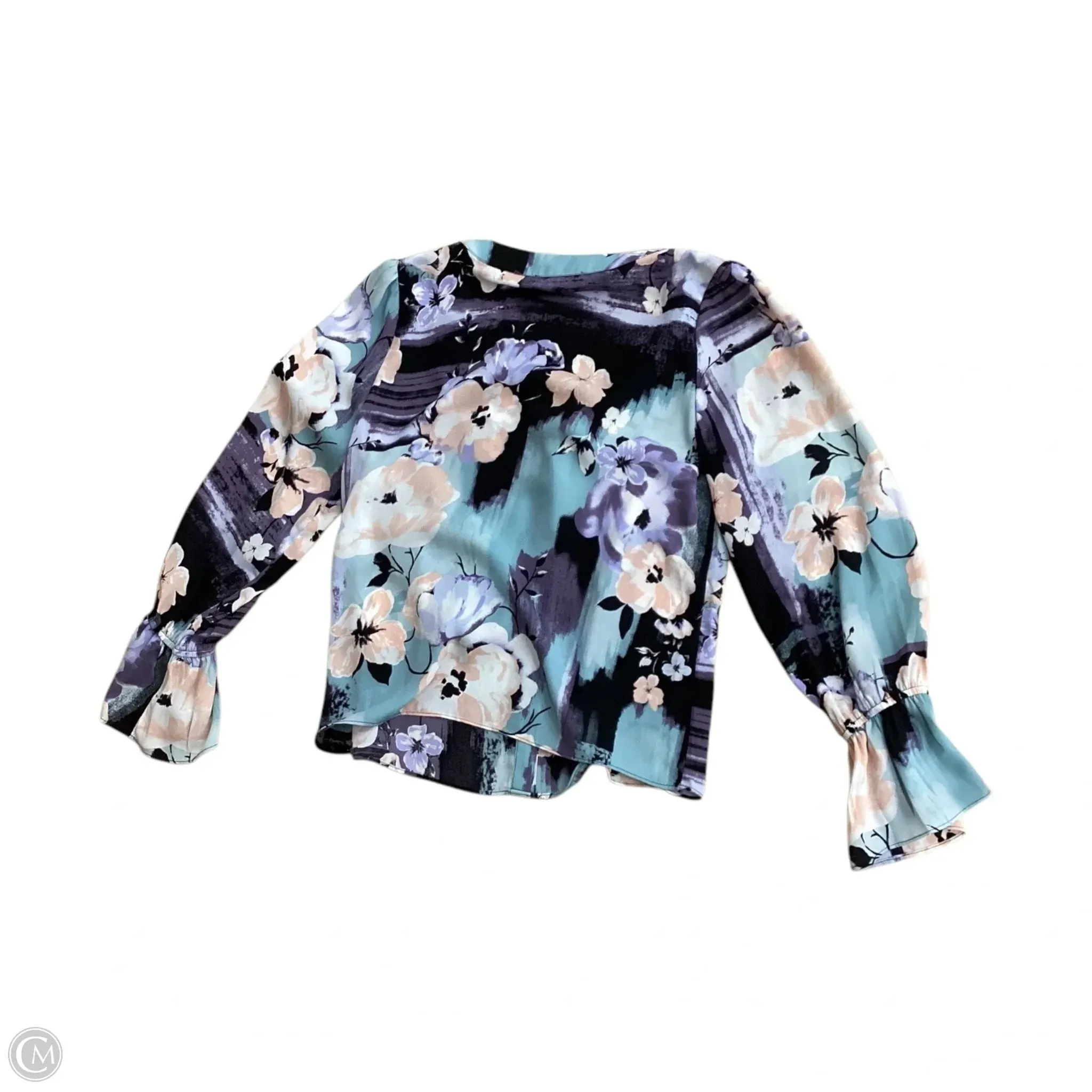 Blouse Long Sleeve By White House Black Market In Floral Print, Size: S