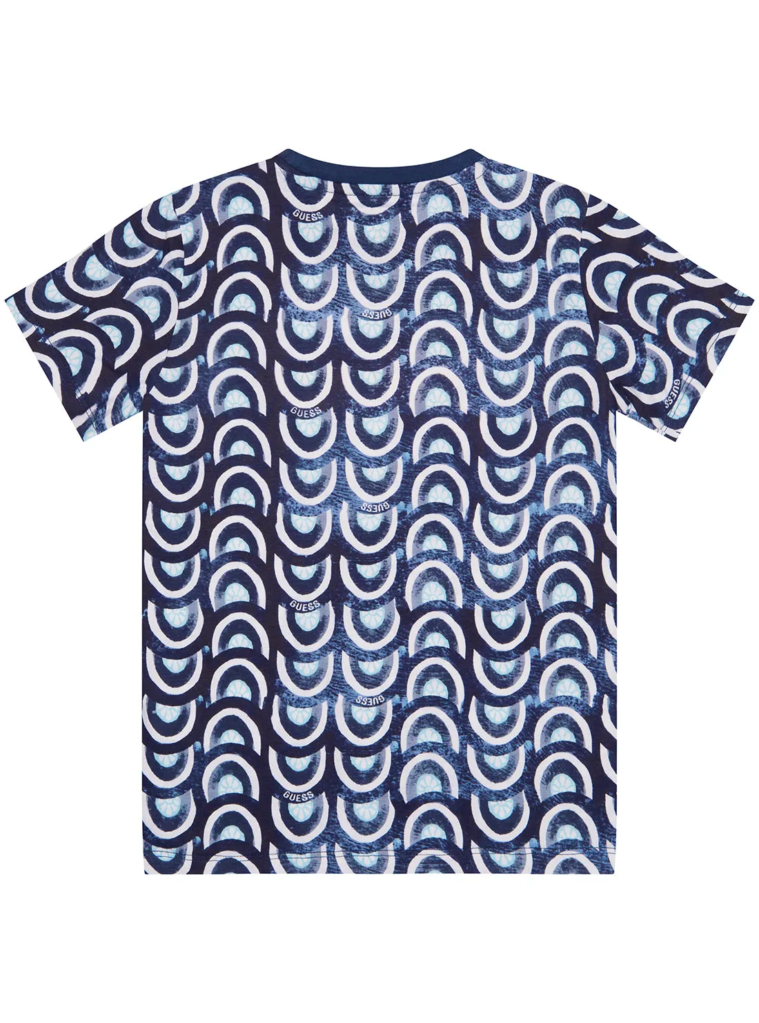 Blue Tile Print Short Sleeve T-Shirt (2-7)
