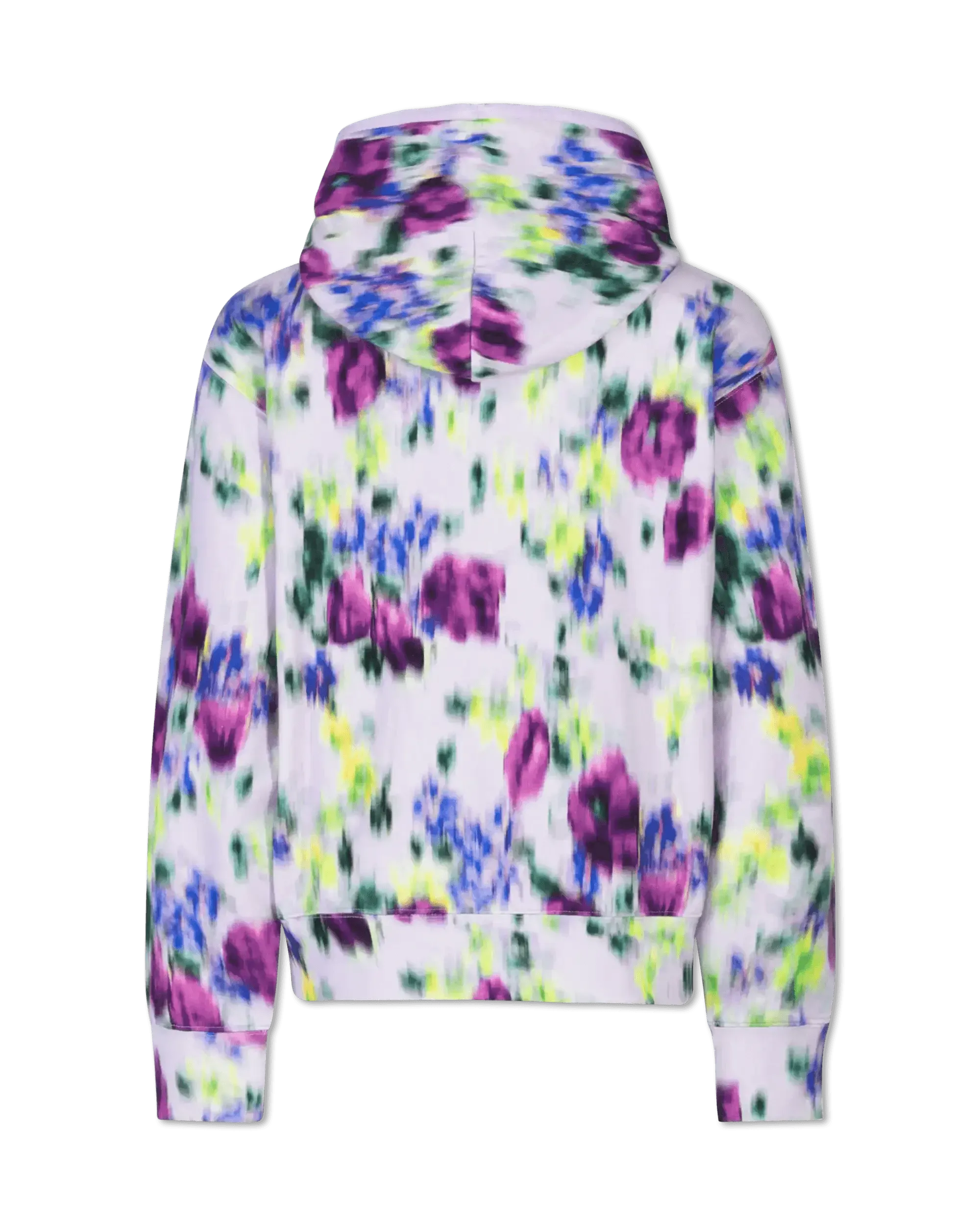 Blurred Floral Printed Hoodie