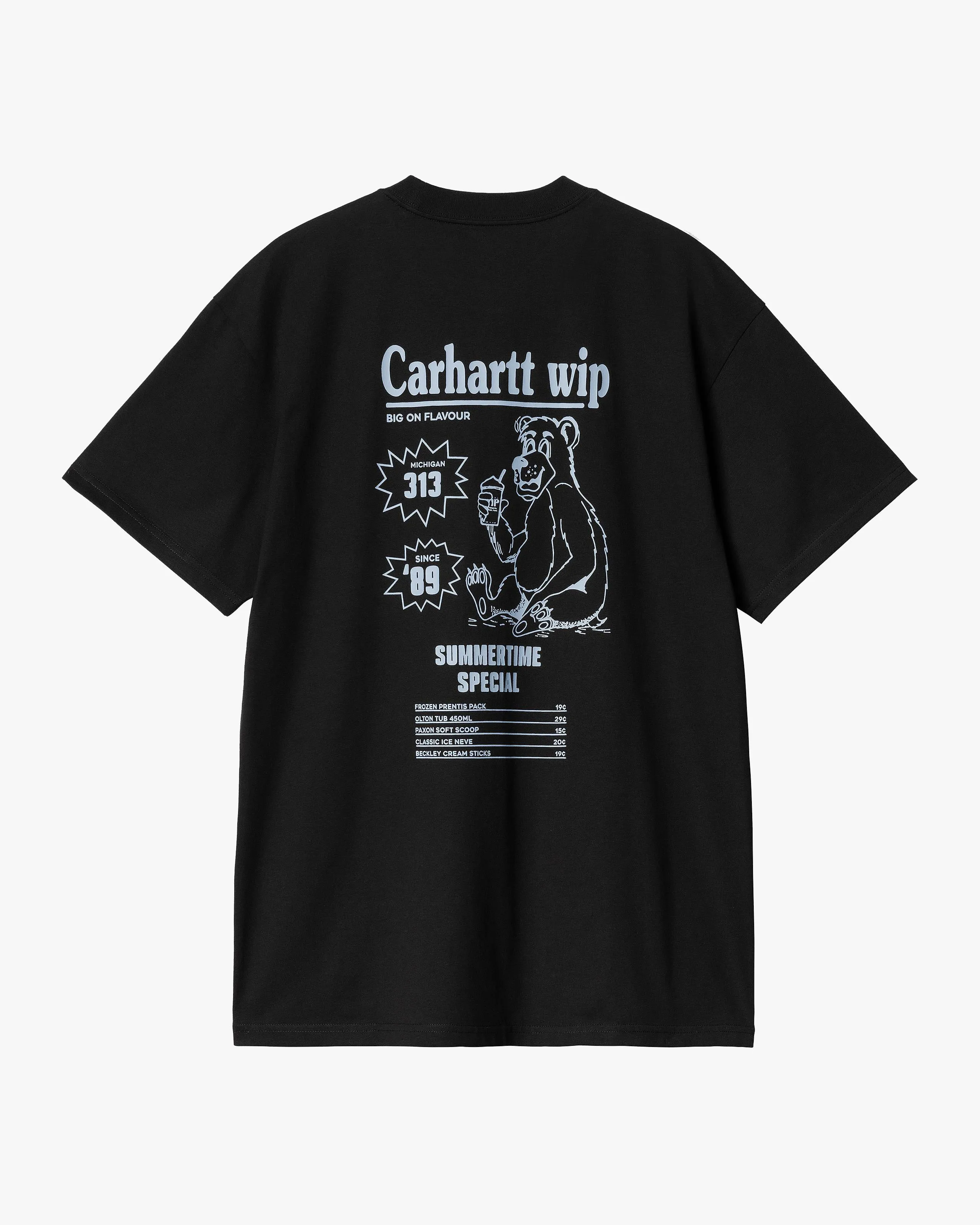 Carhartt WIP Catalogue Tee - Black / Bluebird