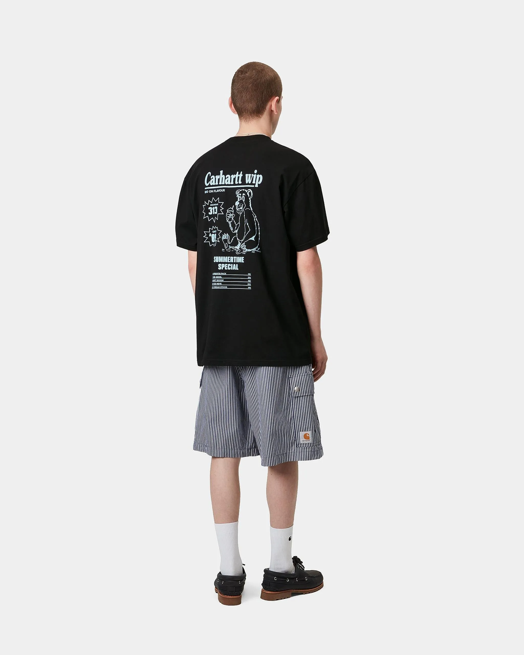Carhartt WIP Catalogue Tee - Black / Bluebird