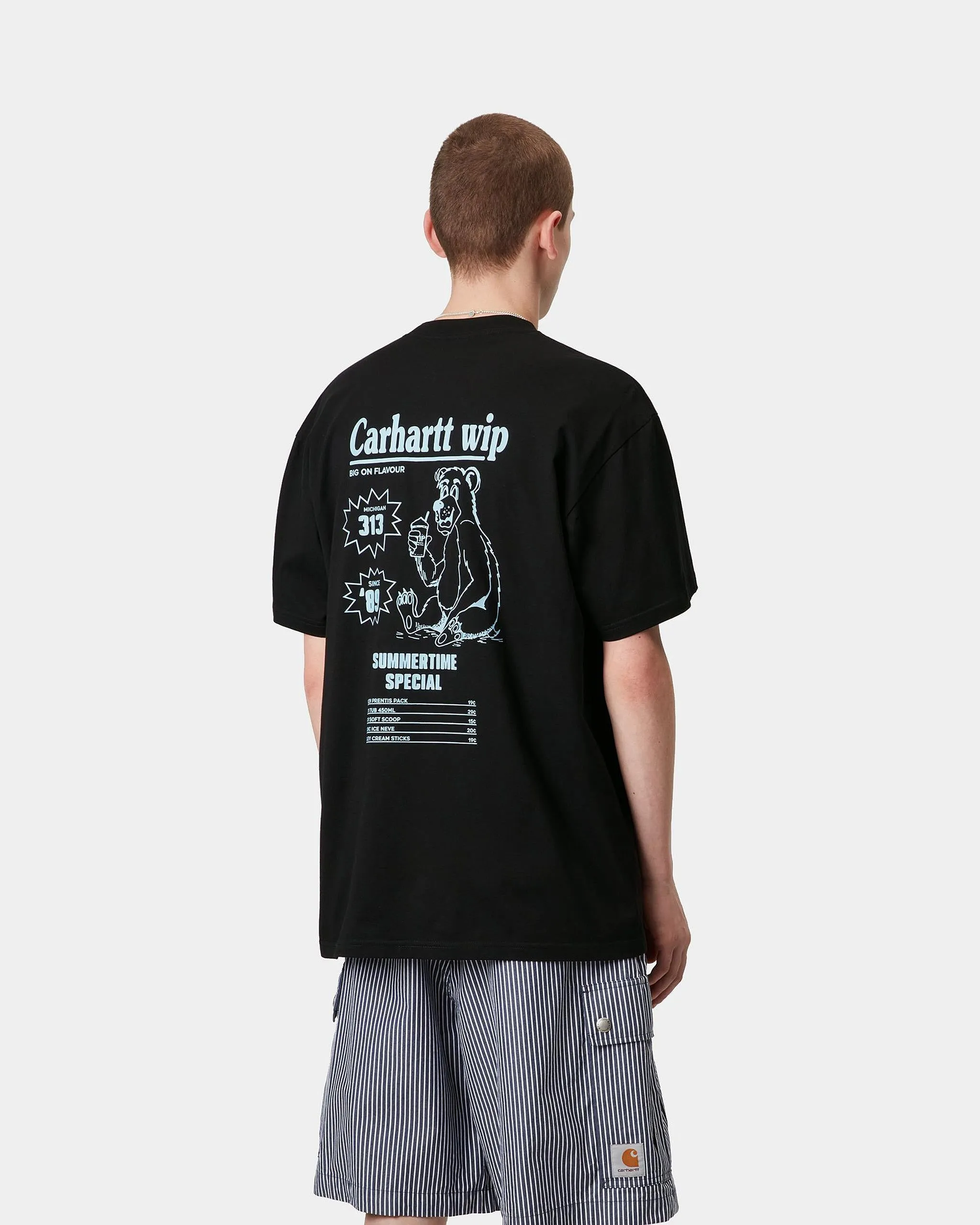 Carhartt WIP Catalogue Tee - Black / Bluebird