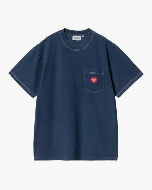 Carhartt WIP Ingo Pocket Tee - Dark Blue Garment Dyed