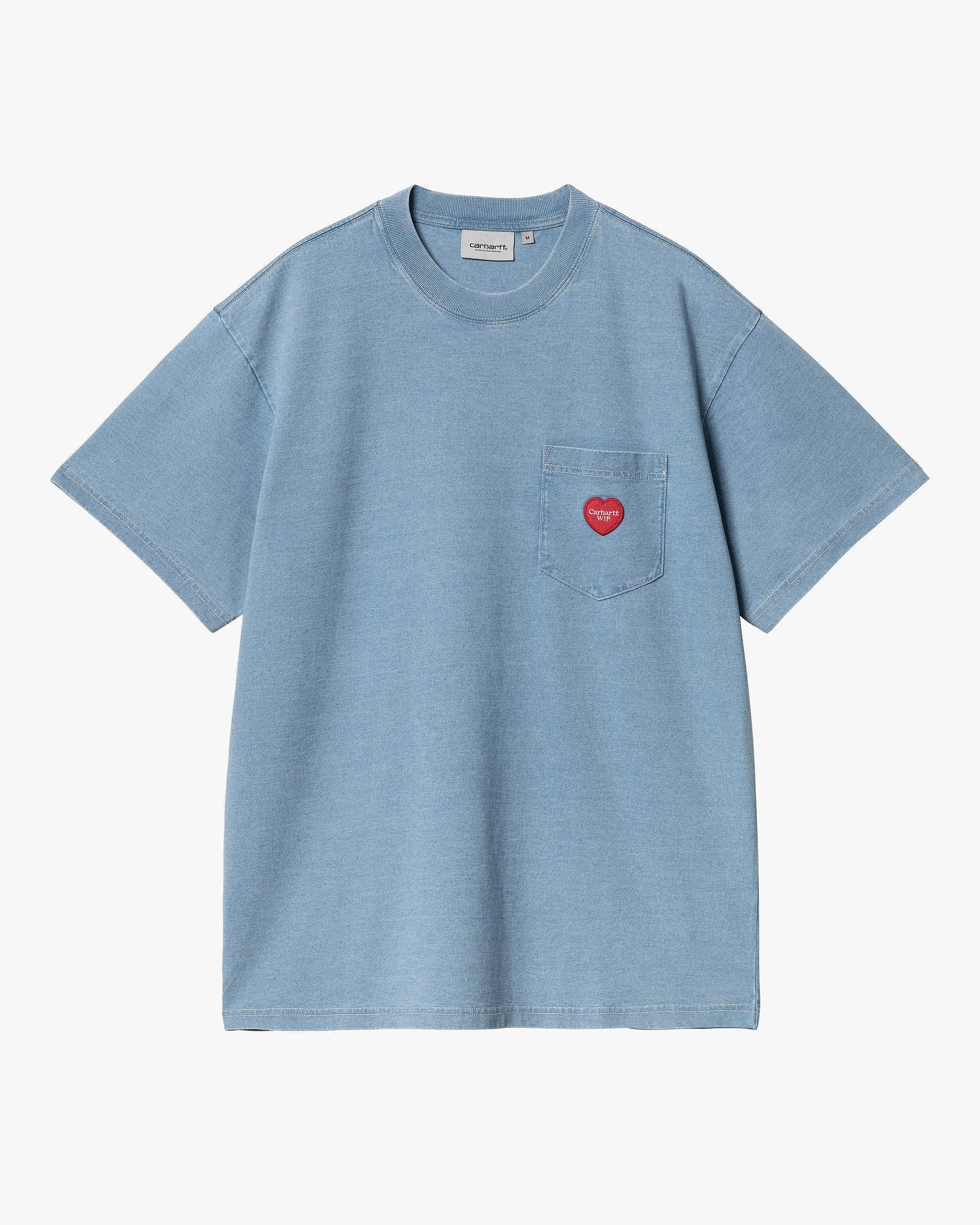 Carhartt WIP Ingo Pocket Tee - Light Blue Garment Dyed