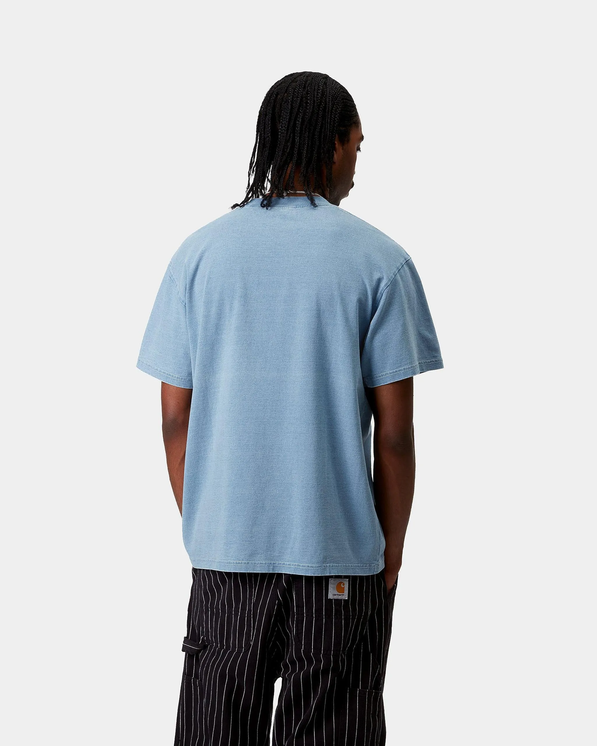 Carhartt WIP Ingo Pocket Tee - Light Blue Garment Dyed