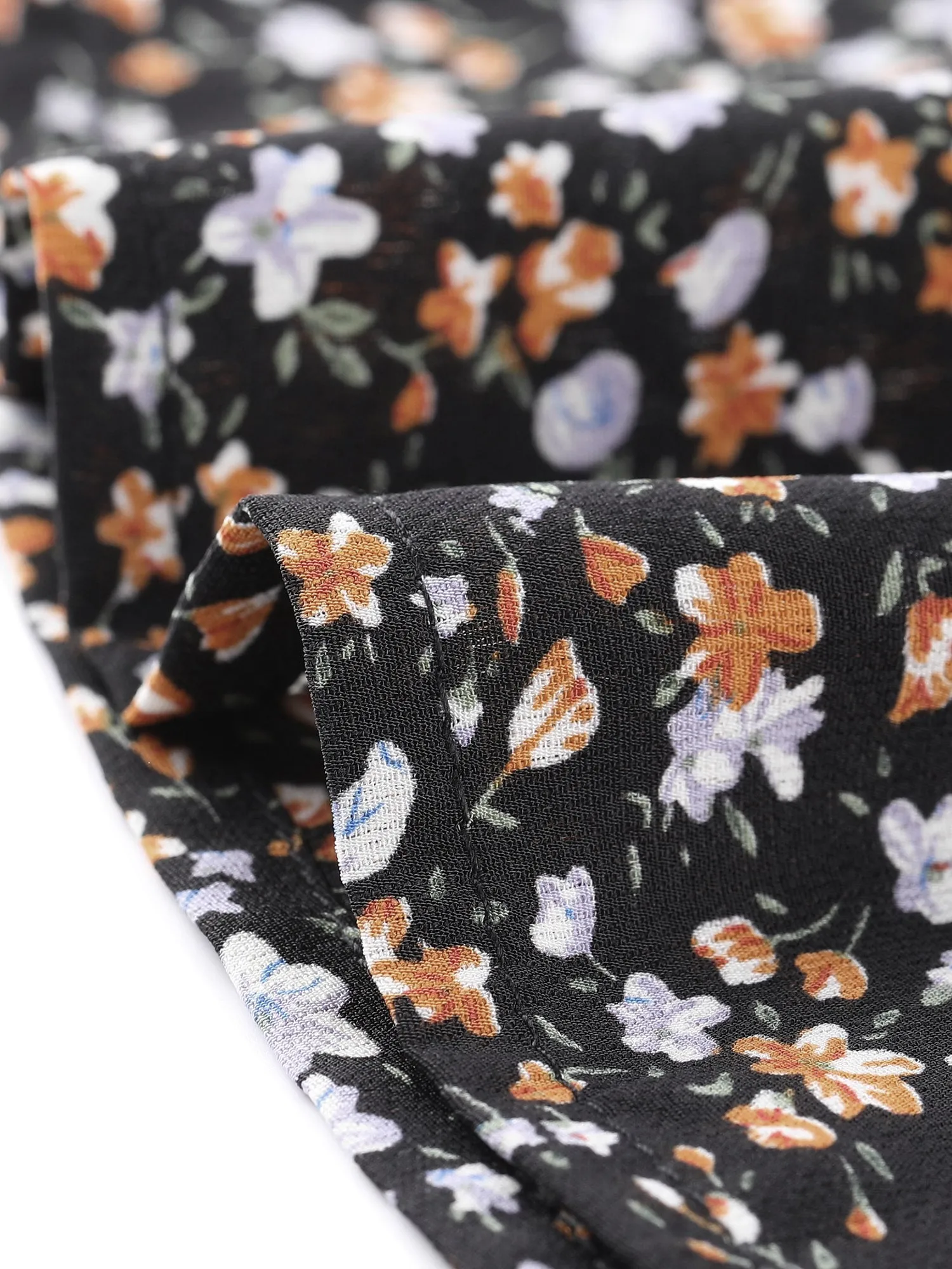 Casual Peter Pan Collar Floral Button Down Shirt