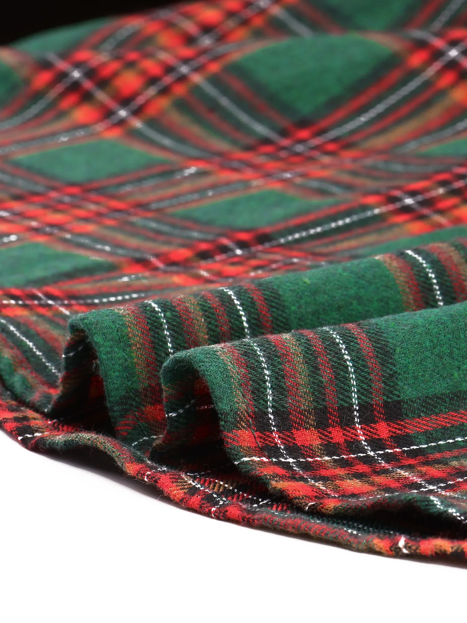 Christmas Gothic Plaid High Waisted Detachable Suspender Skirt