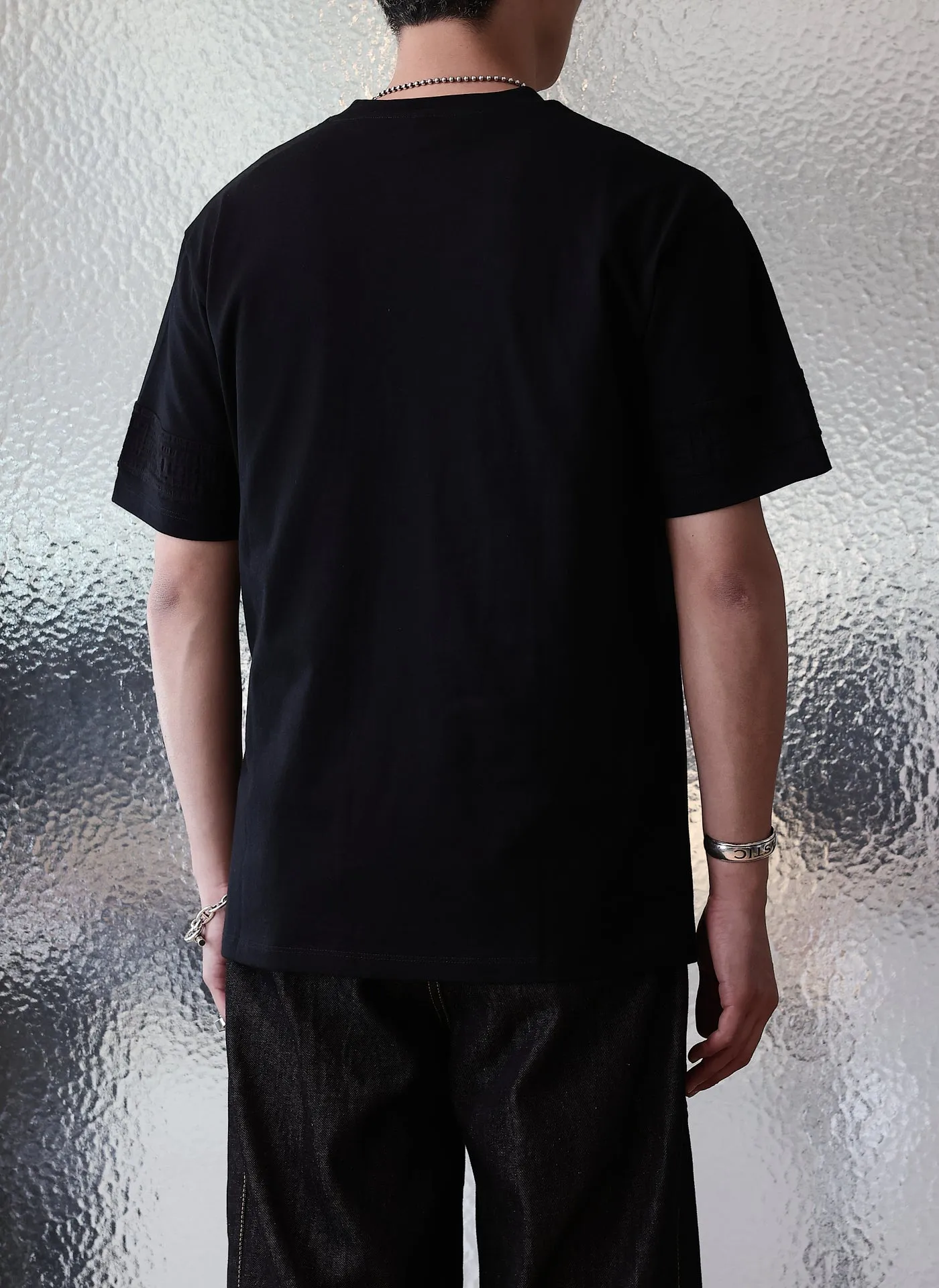 Cotton Chain-Stitch Graphic Top