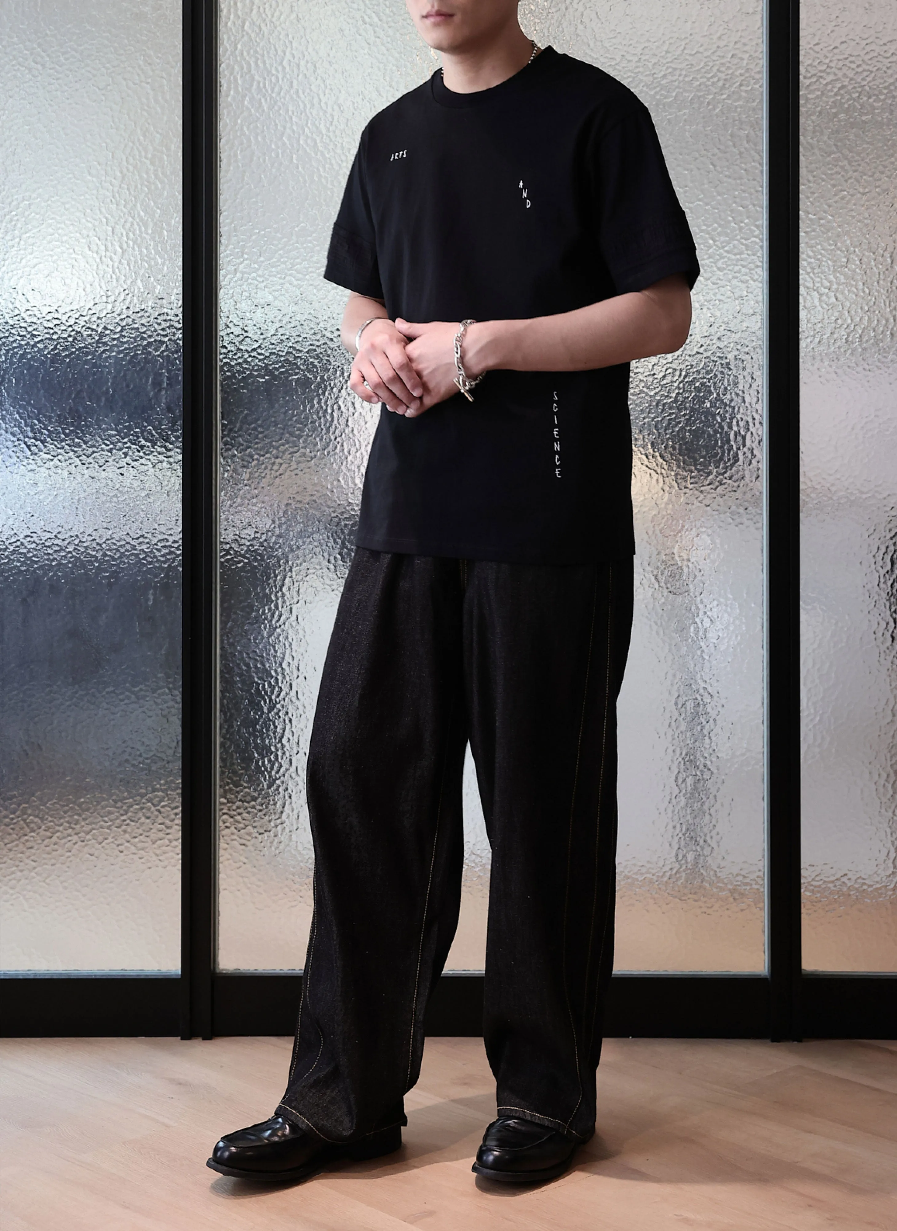 Cotton Chain-Stitch Graphic Top