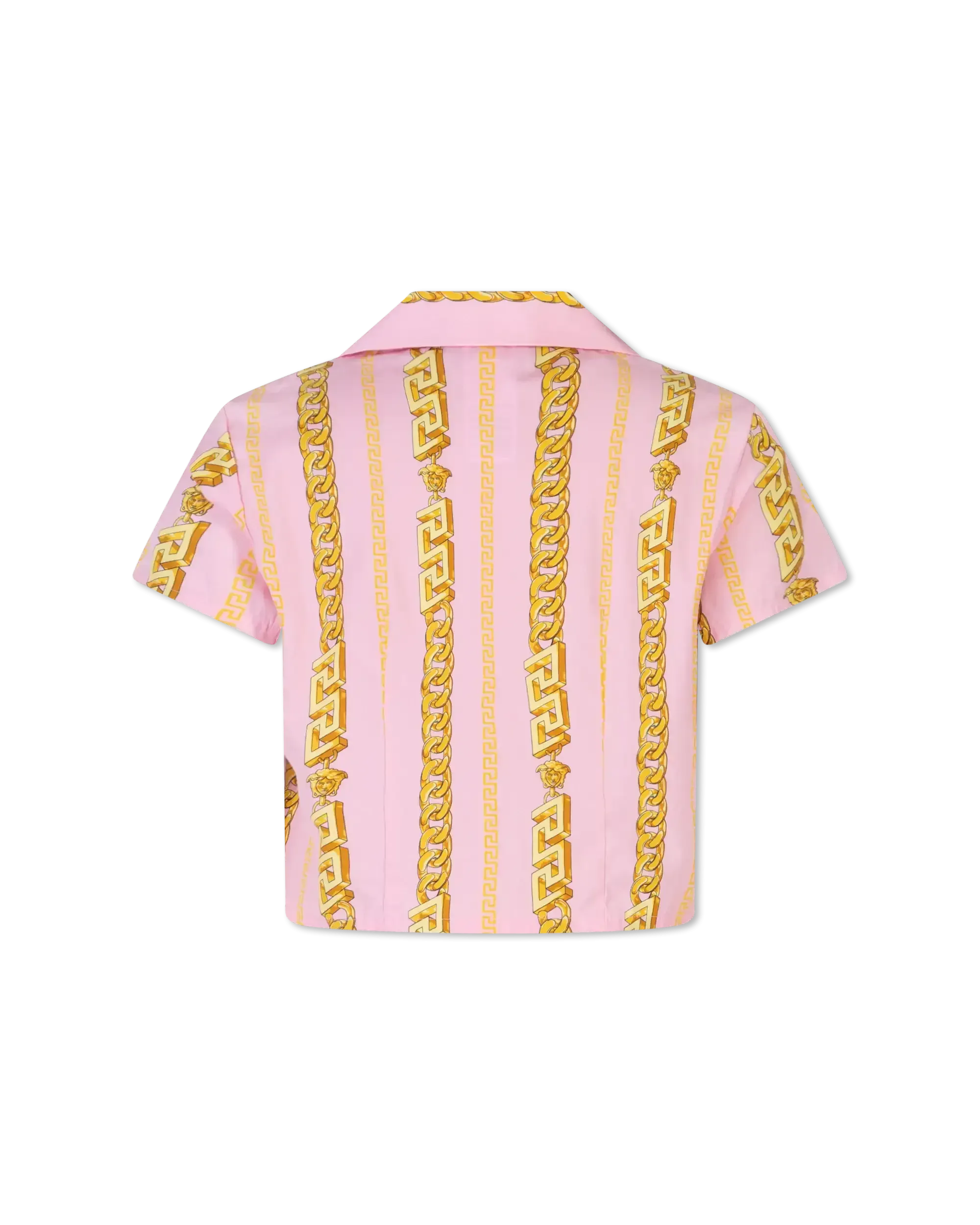 Cropped Chain Print Cotton Pyjama Top