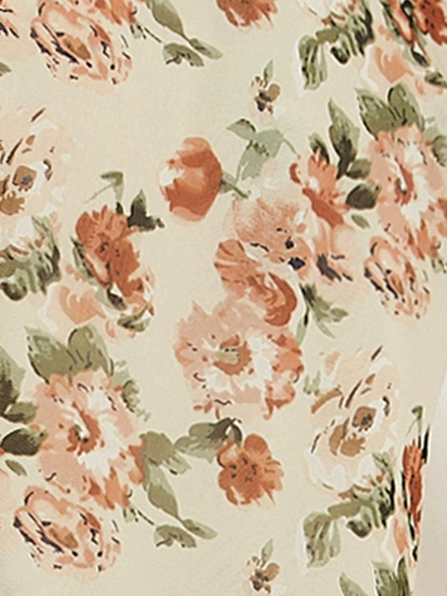 Ditsy Floral Print Chiffon Short Sleeve Ruffle Blouse