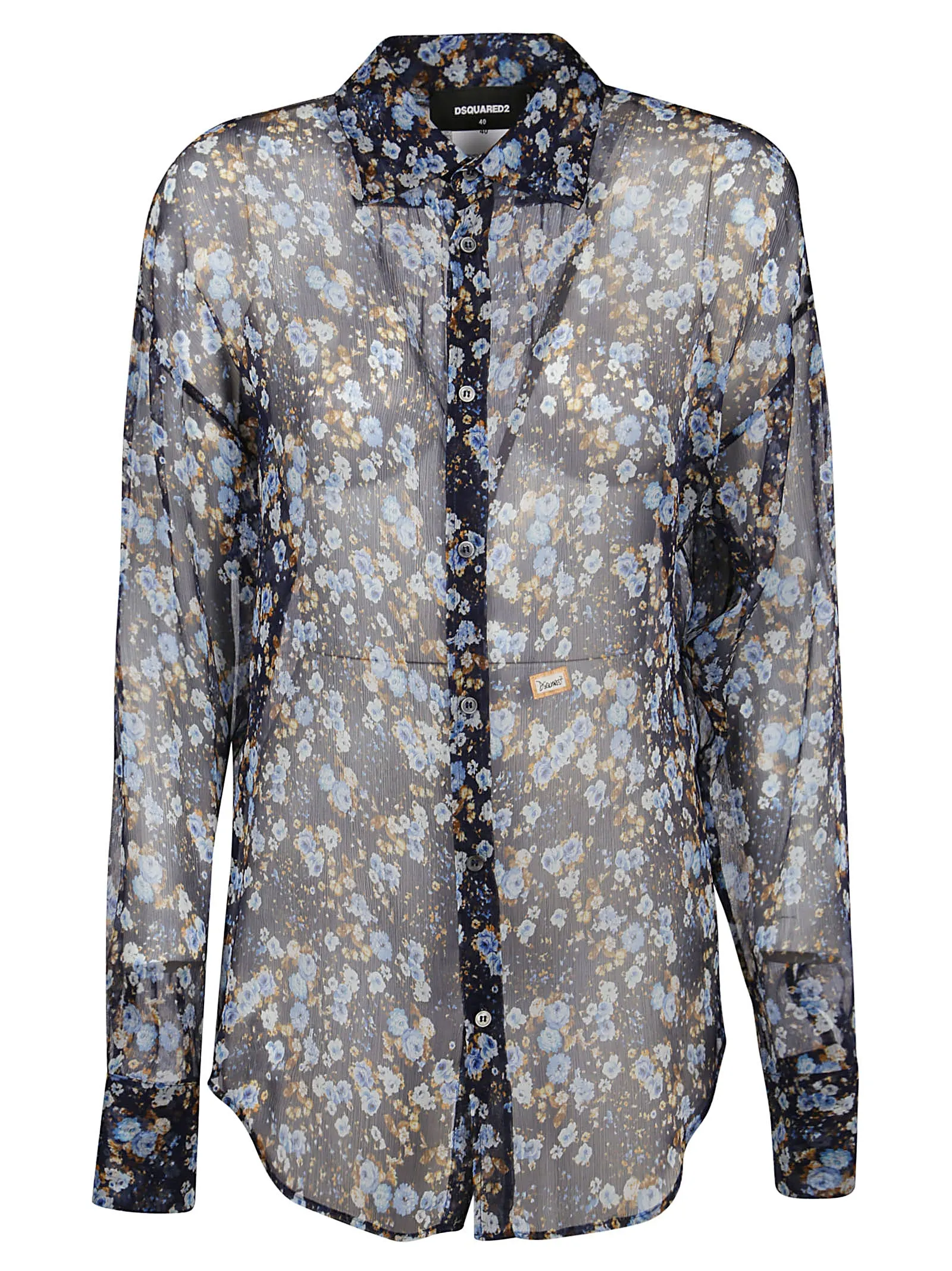Dsquared2 Floral Print Long-Sleeved Shirt