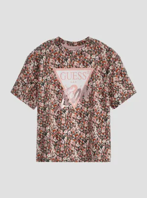 Eco Floral Icon Logo T-Shirt (7-16)