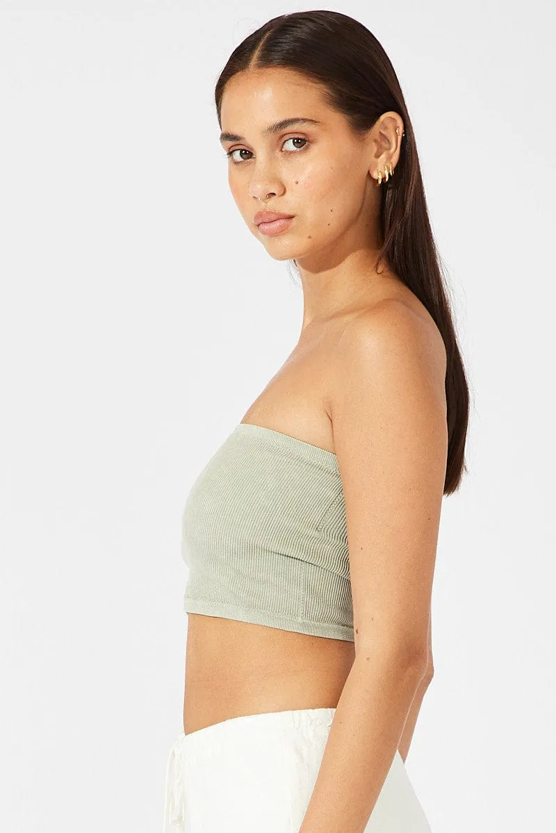 Green Bandeau Top Seamless