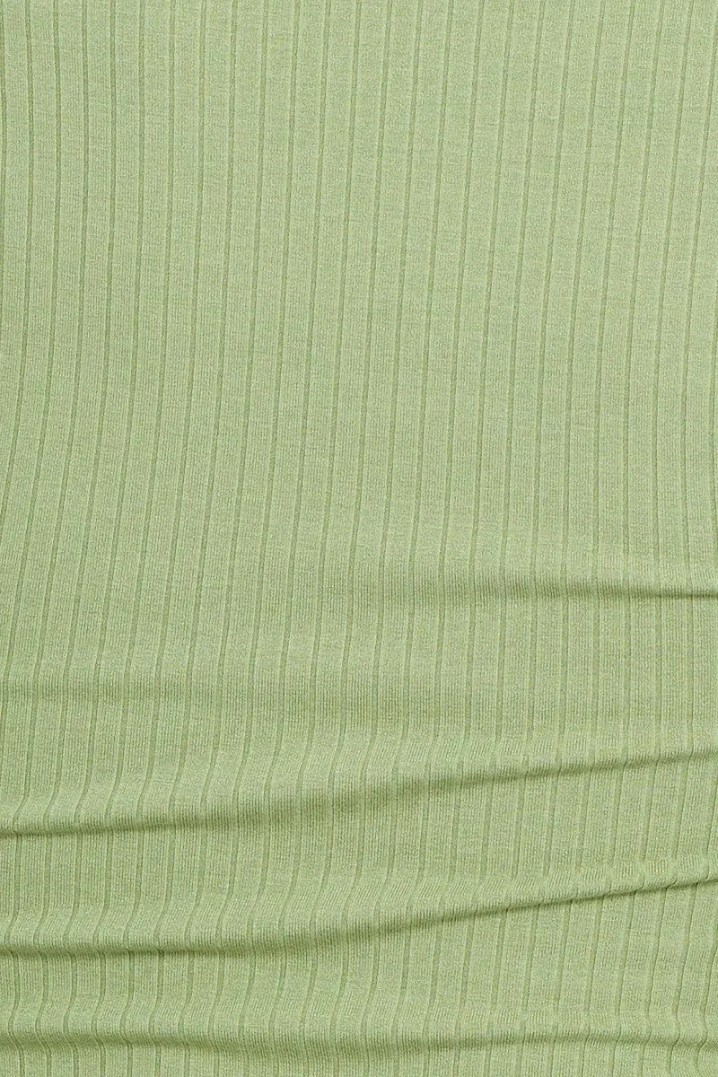 Green Crop Top Long Sleeve