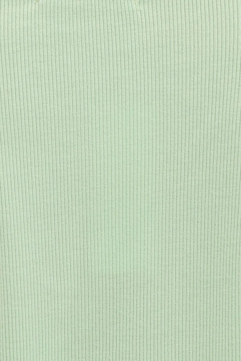 Green Loungewear Shirts Crop Cotton