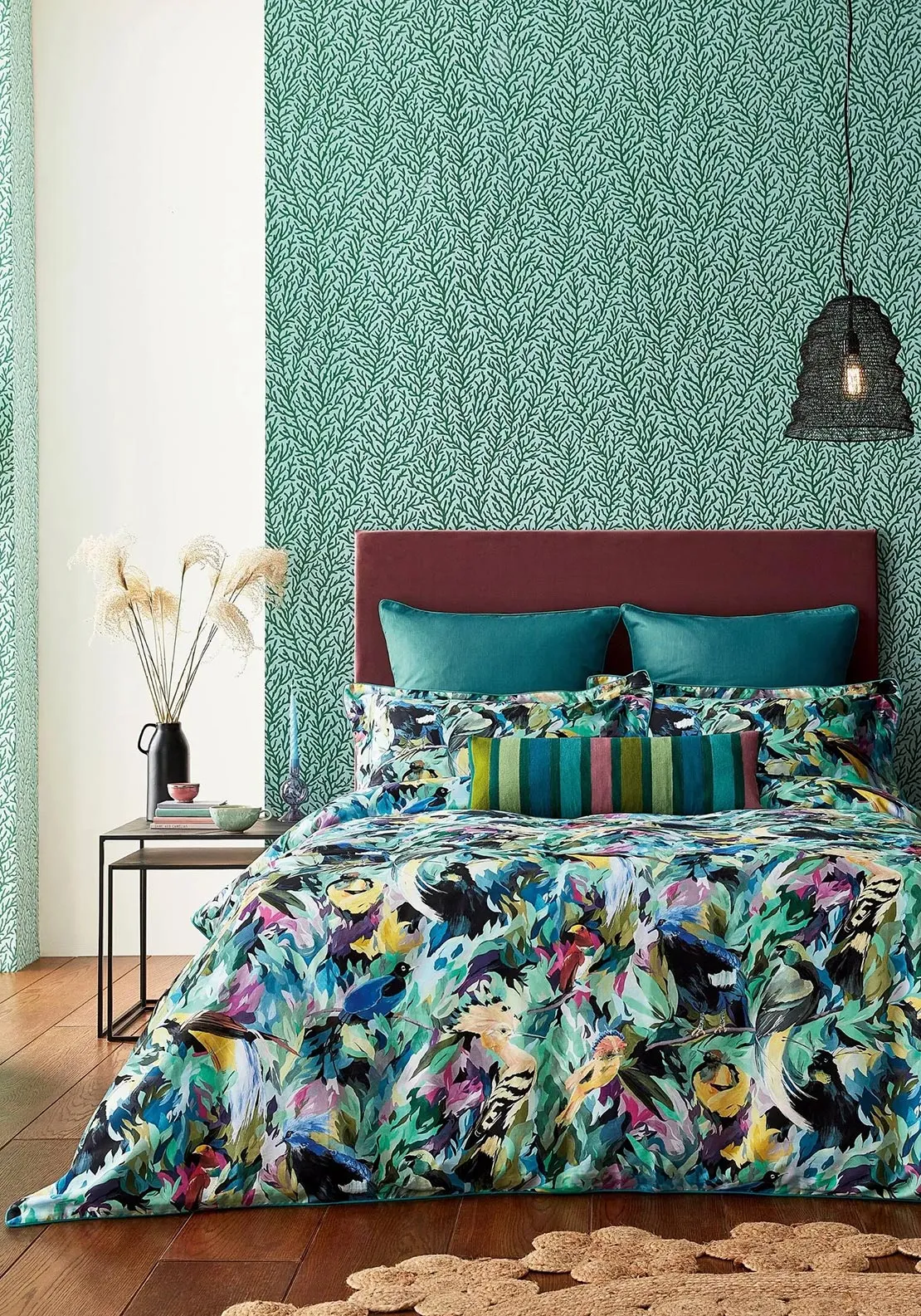 Harlequin Dance of Adornment Duvet Cover, Wilderness