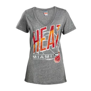 Junk Food Miami HEAT Ladies Free Throw Triblend Tee