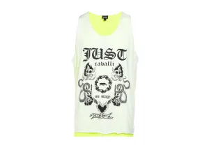 Just Cavalli Graphic Logo Print Reversible Tank Tops