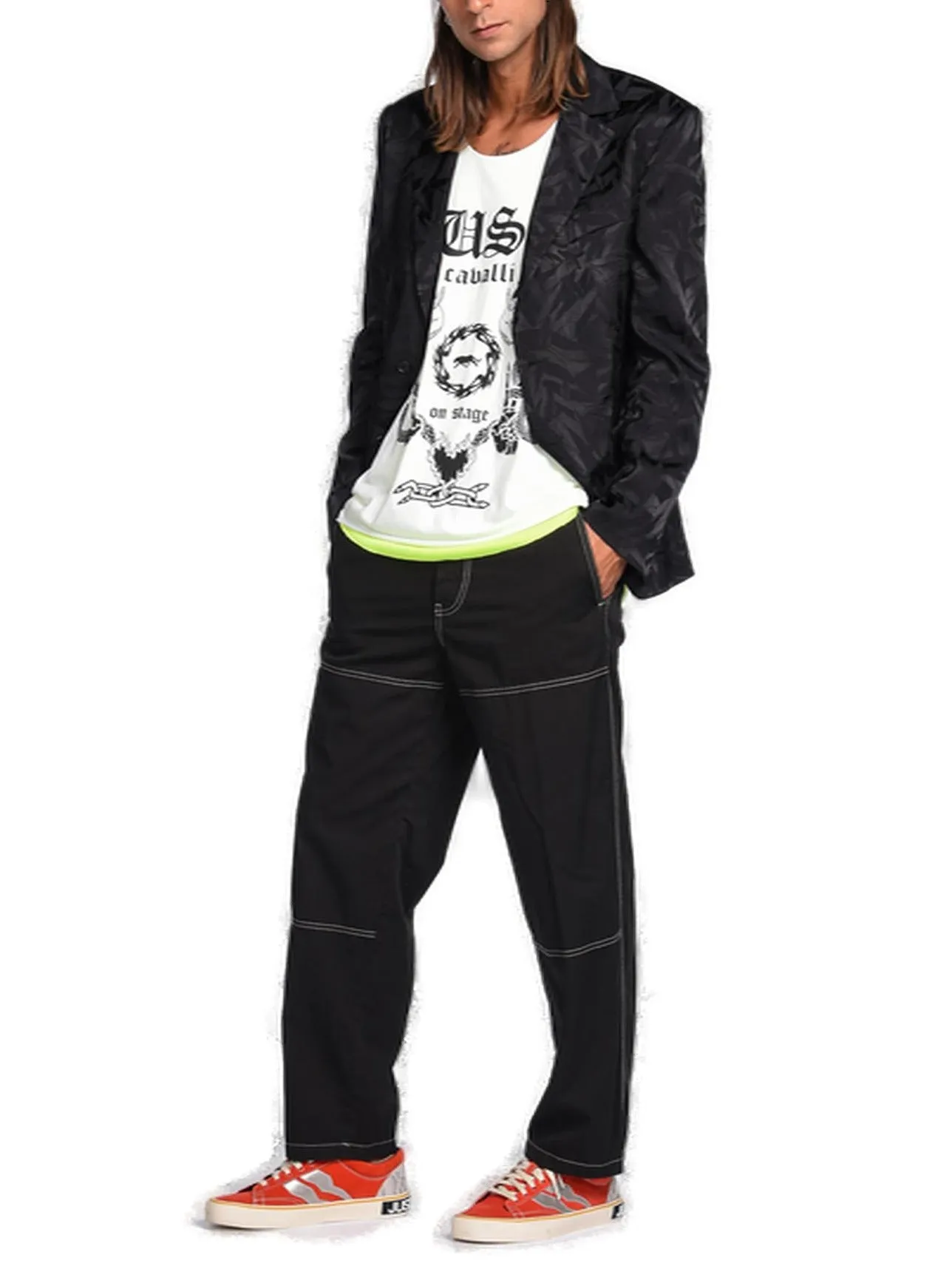 Just Cavalli Graphic Logo Print Reversible Tank Tops