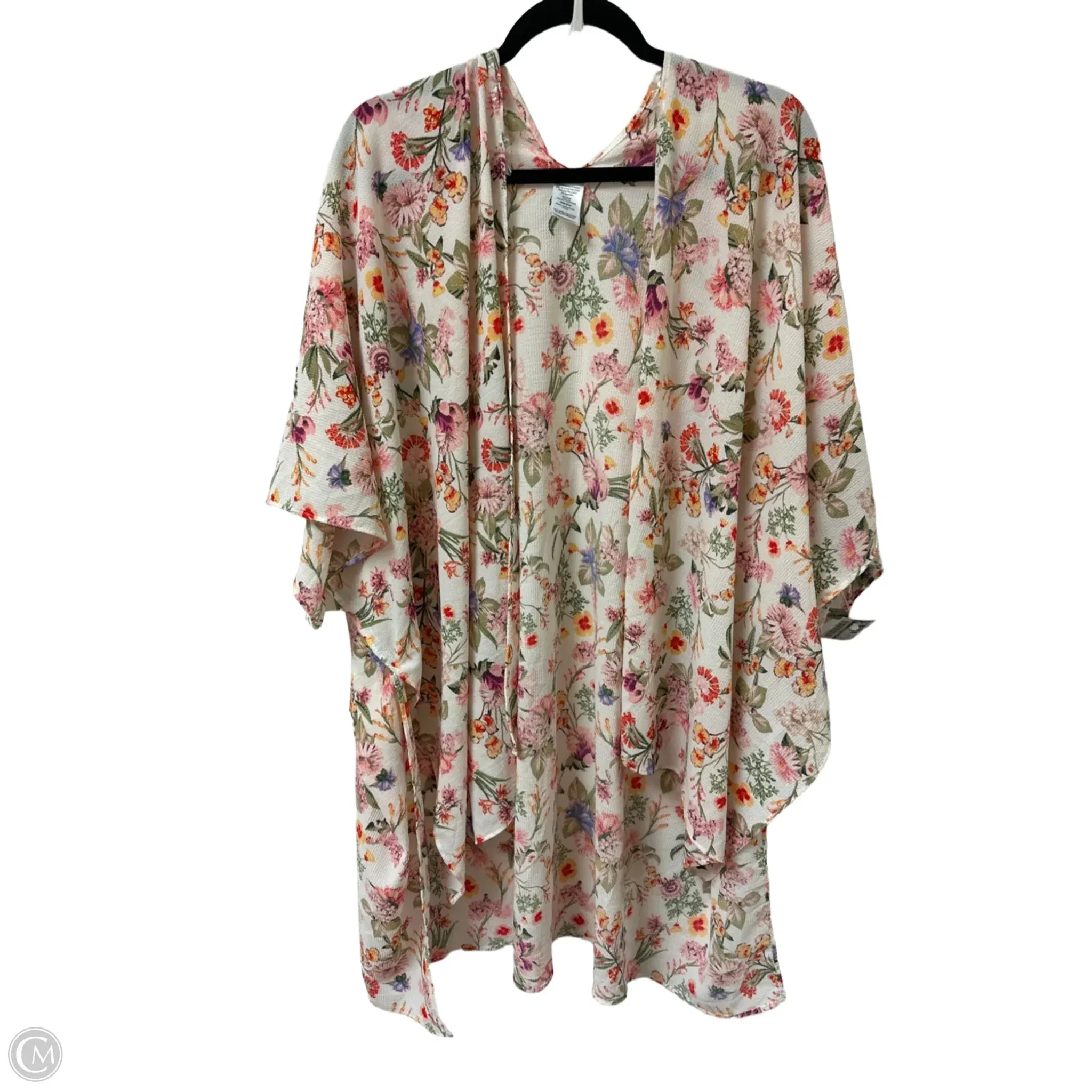 Kimono By Clothes Mentor In Floral Print, Size: Osfm