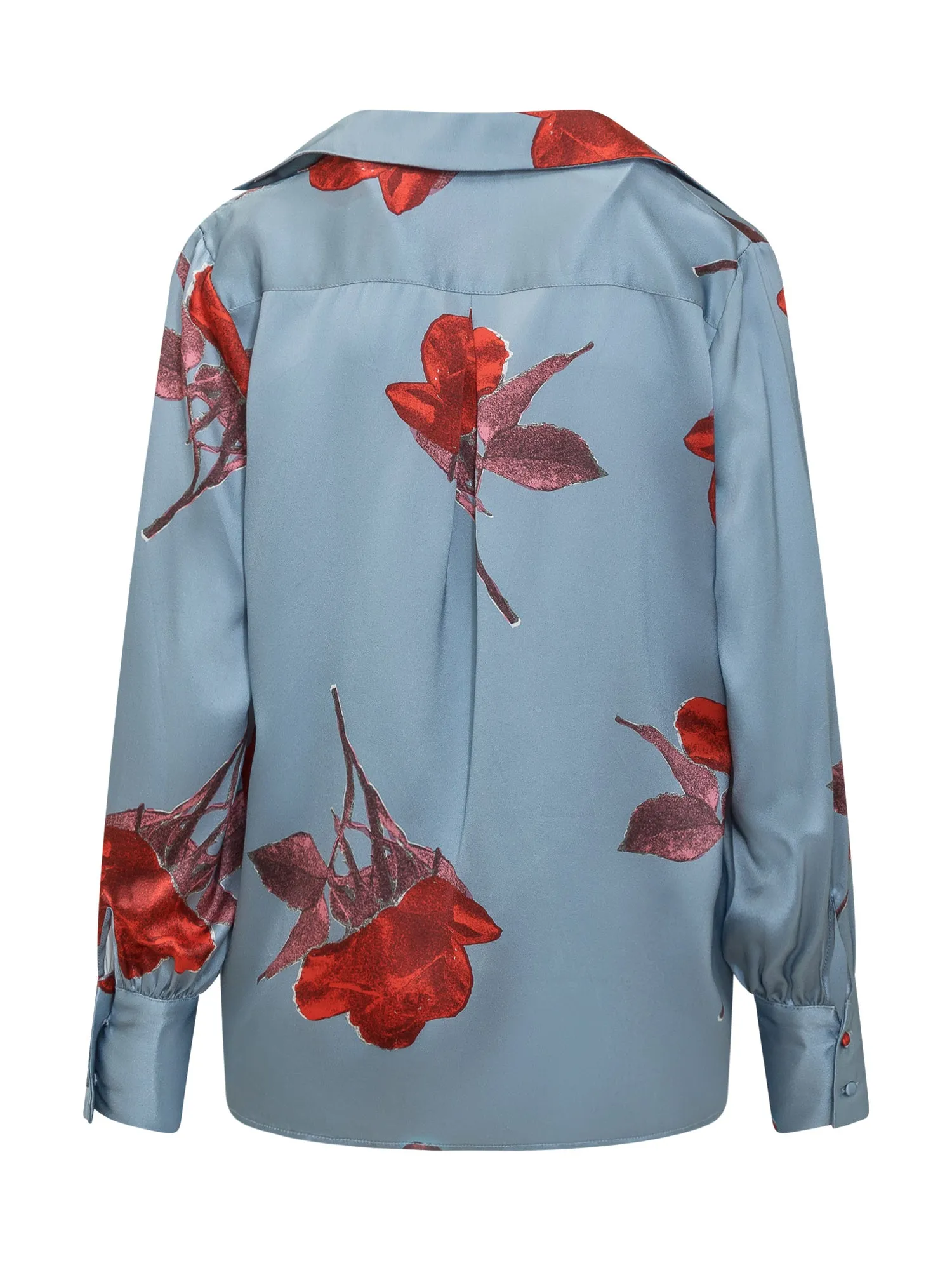 L'Autre Chose Floral-Print Neck Tie Blouse