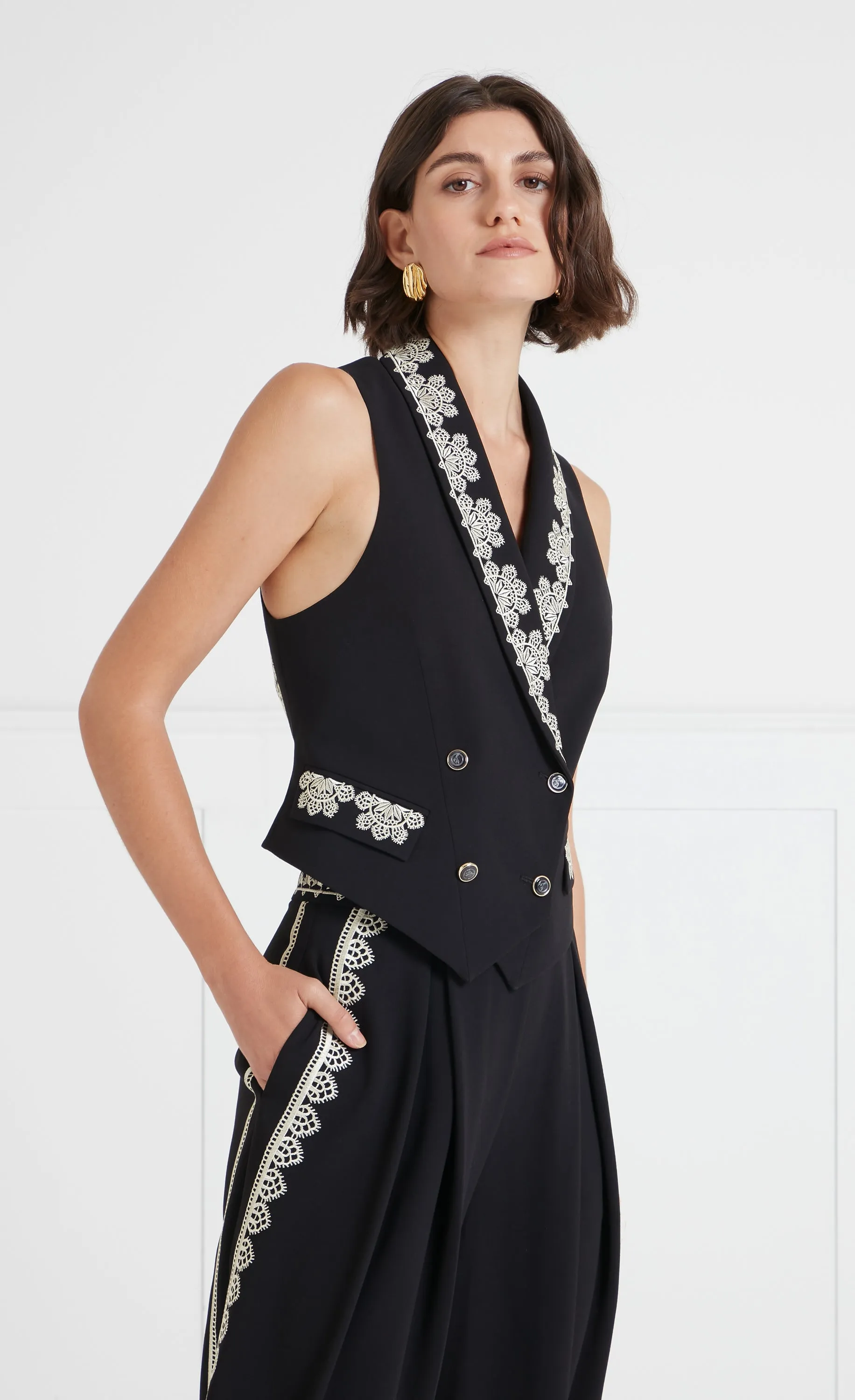 Lottie Waistcoat - Black