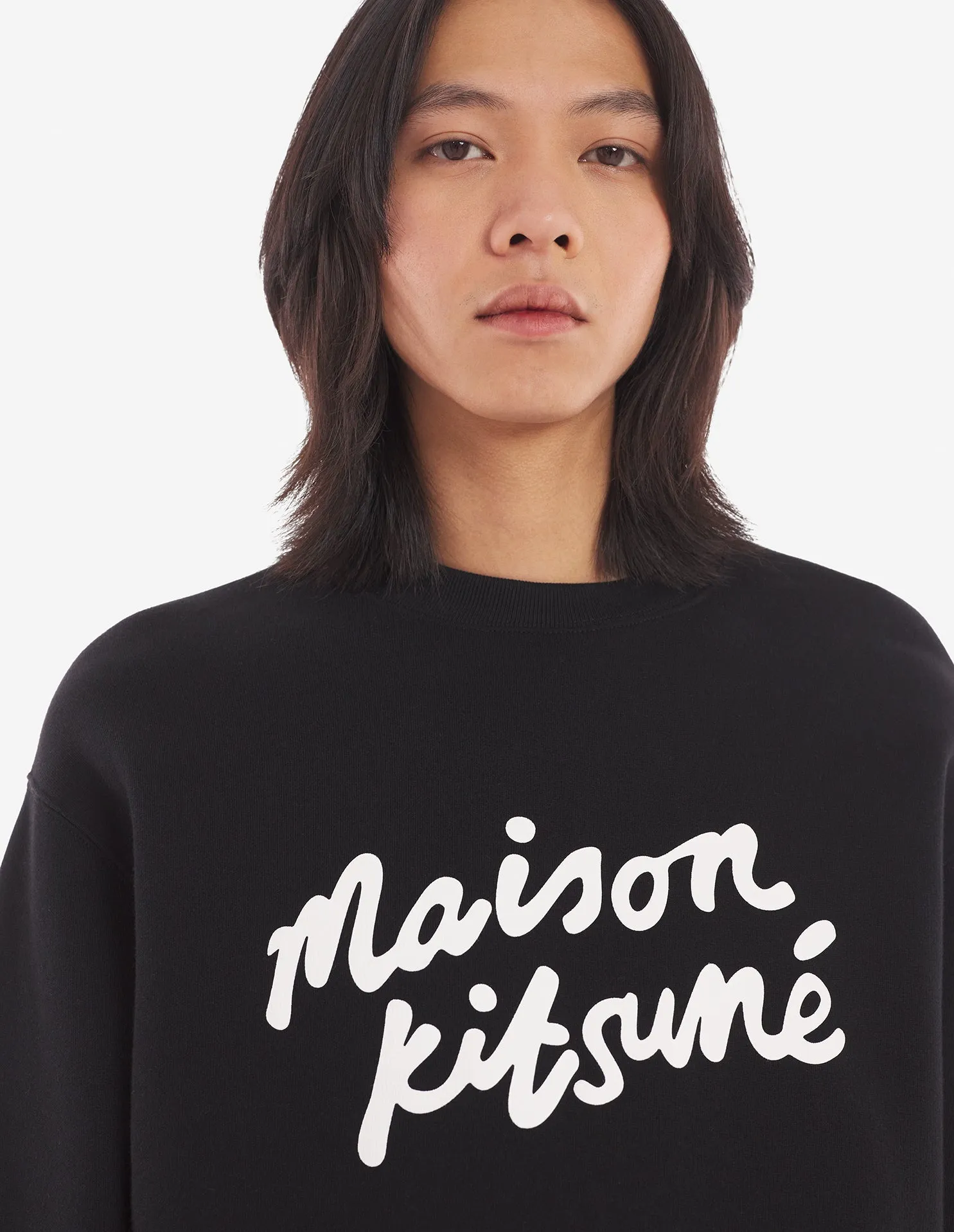 Maison Kitsune Handwriting Comfort Sweatshirt Black / White