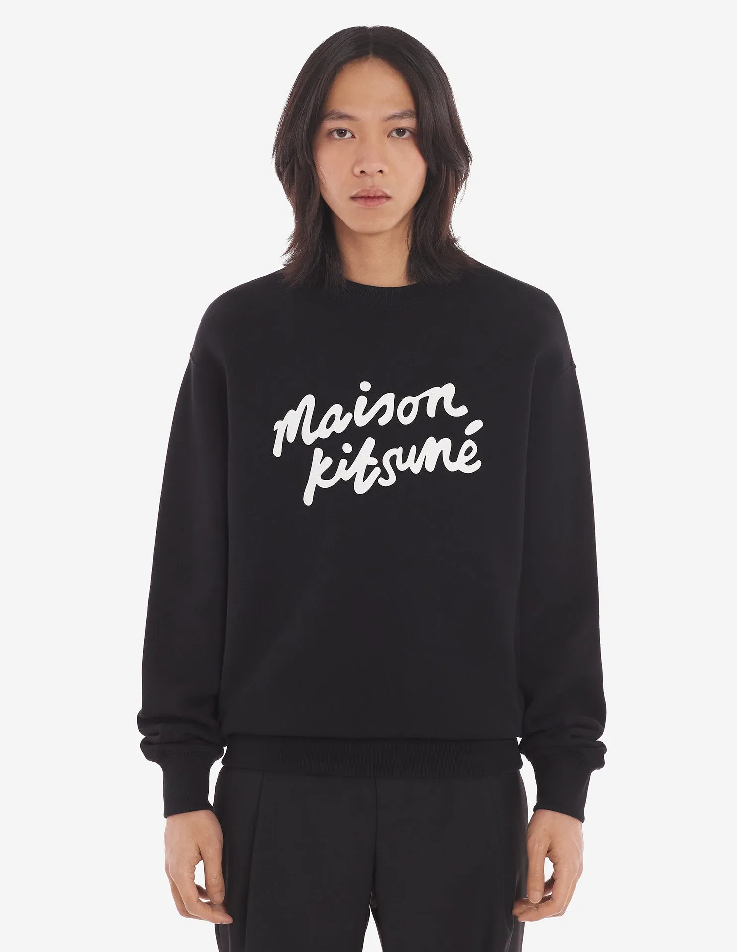 Maison Kitsune Handwriting Comfort Sweatshirt Black / White