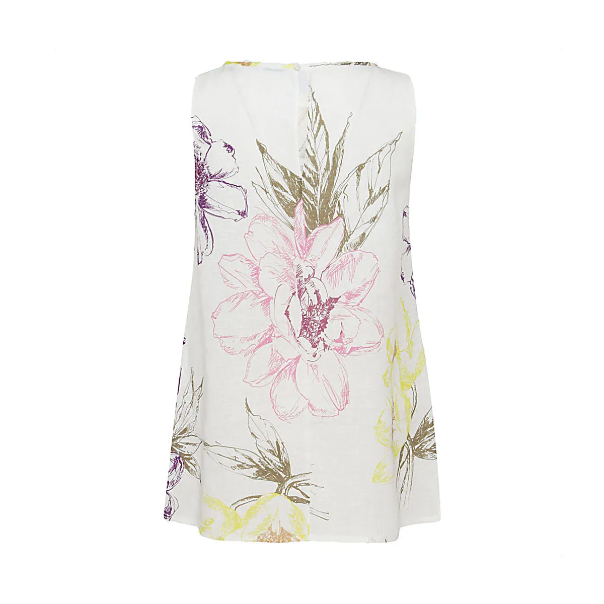 Malo Floral Printed Sleeveless Top