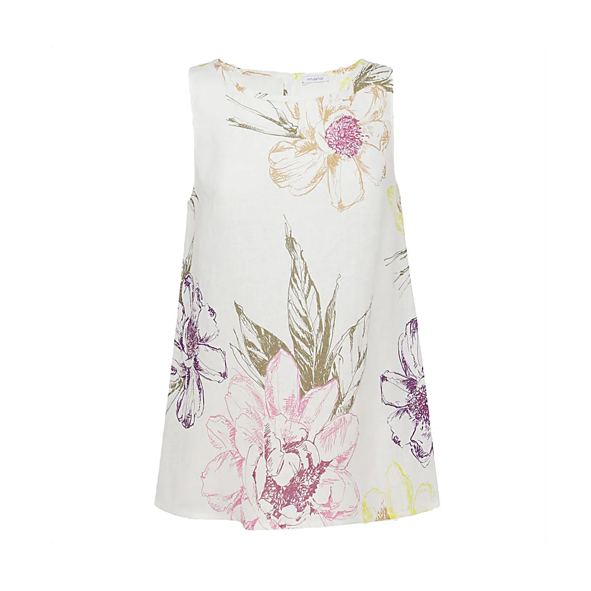 Malo Floral Printed Sleeveless Top