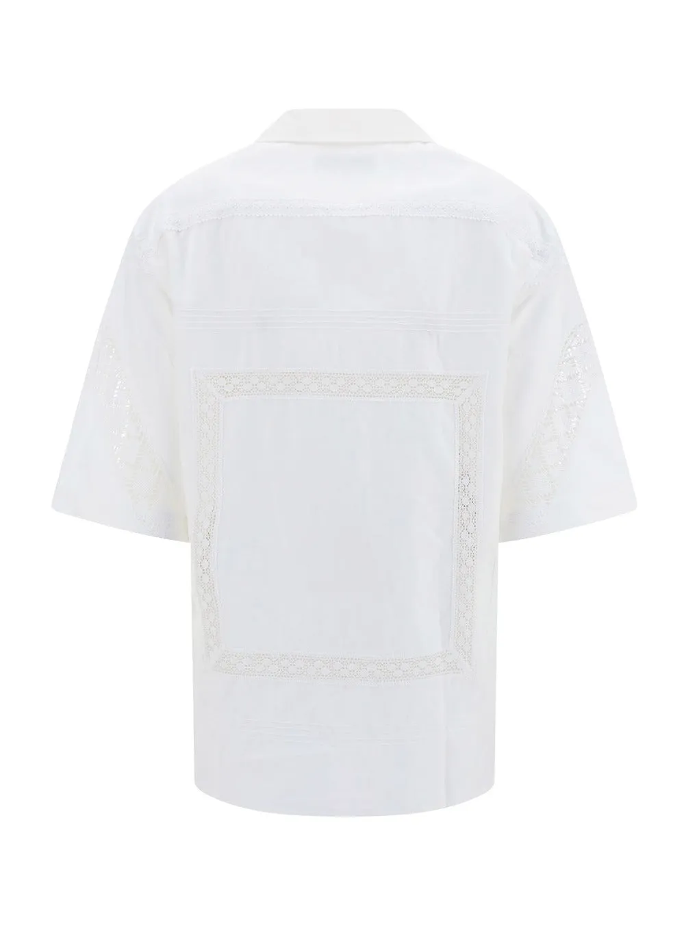 Marine Serre Floral Embroidered Short-Sleeved Shirt