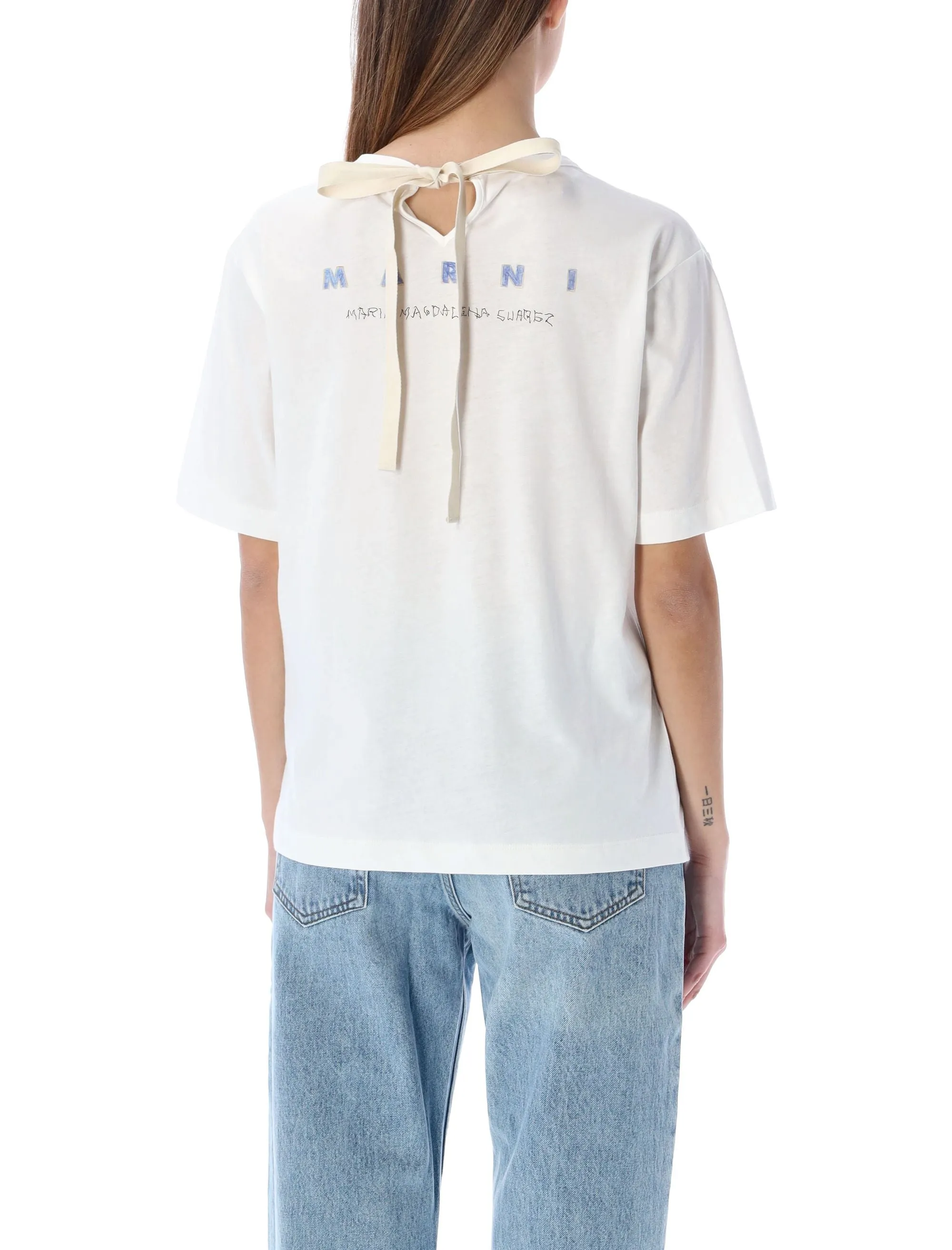 Marni Floral Print Crewneck T-Shirt