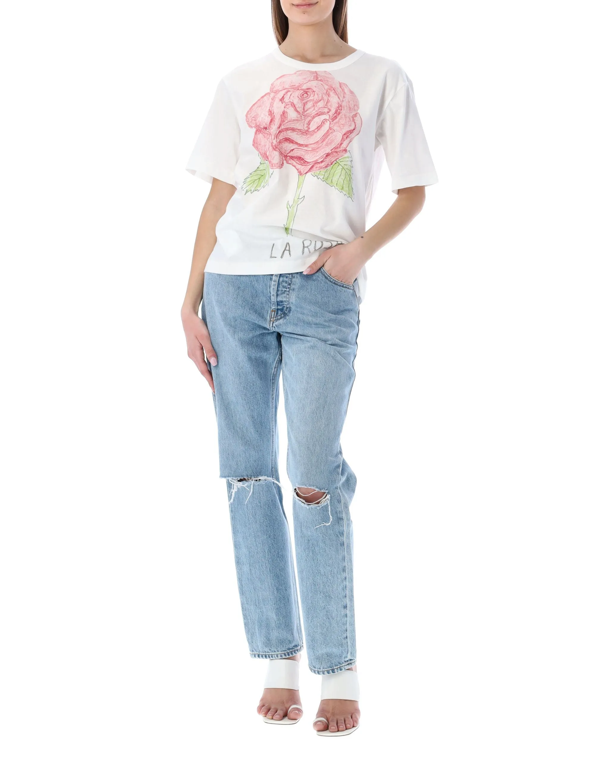 Marni Floral Print Crewneck T-Shirt
