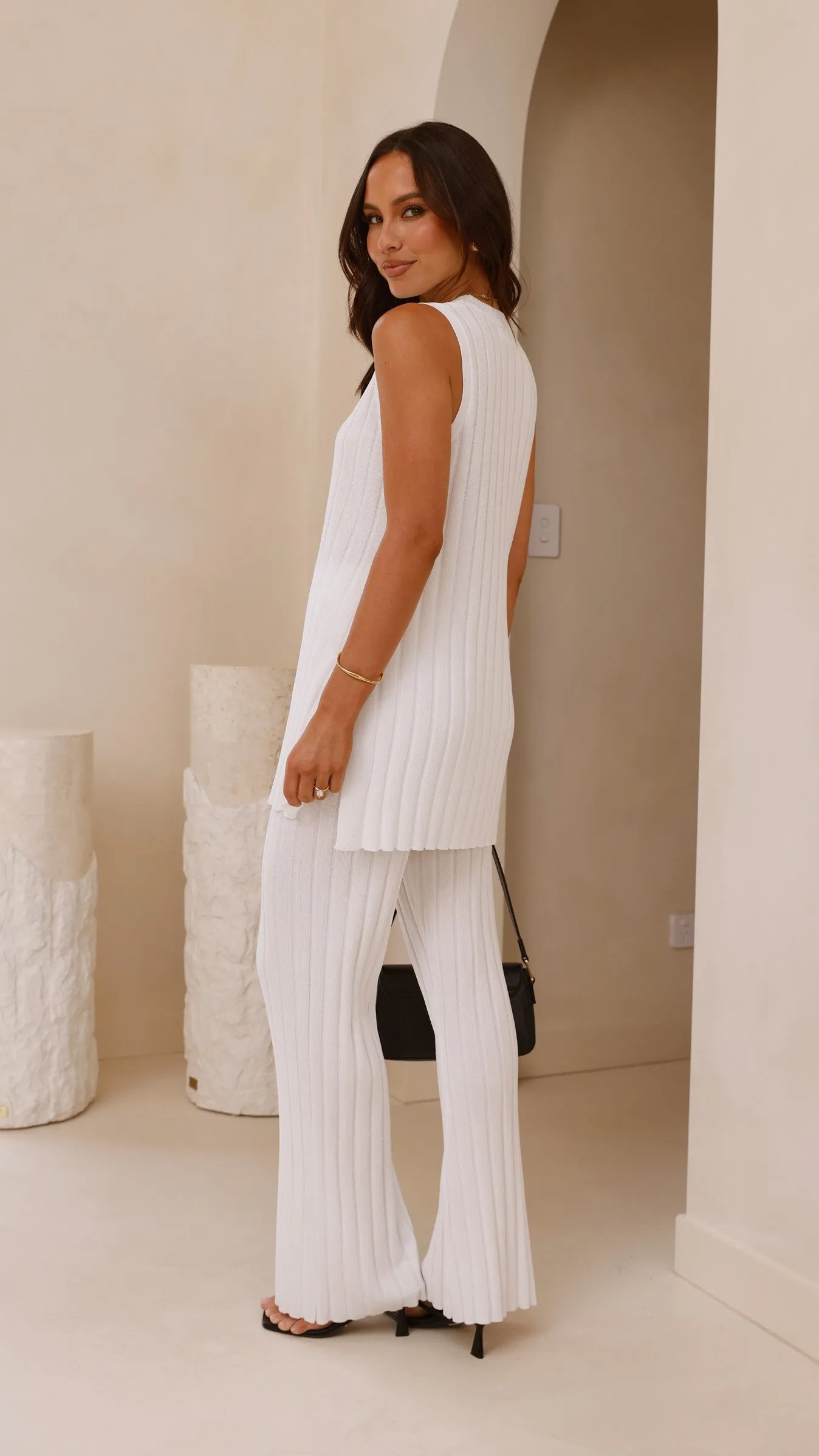 Megan Knit Top - White