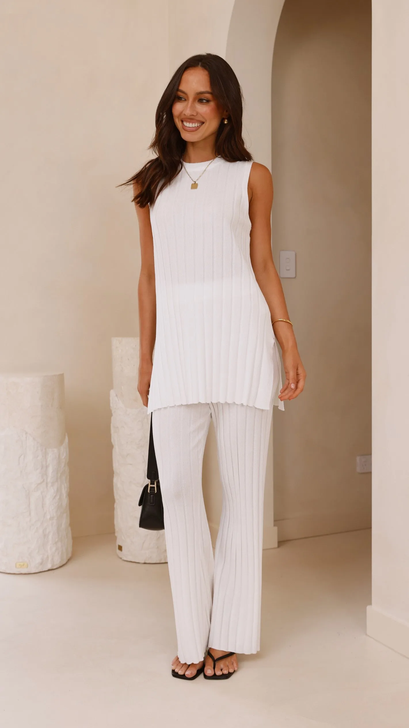 Megan Knit Top - White