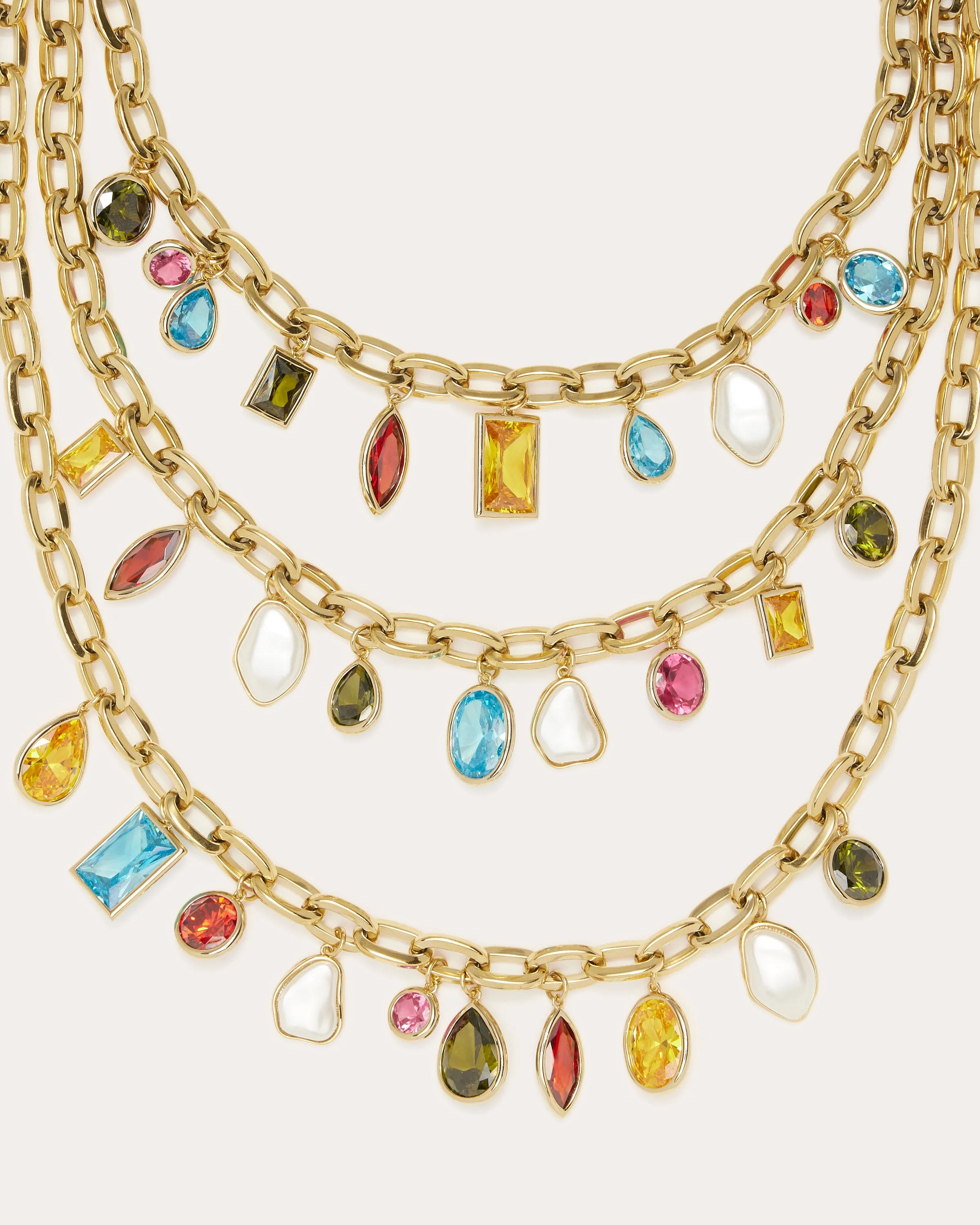 Millie Multicolor Stone Layered Necklace